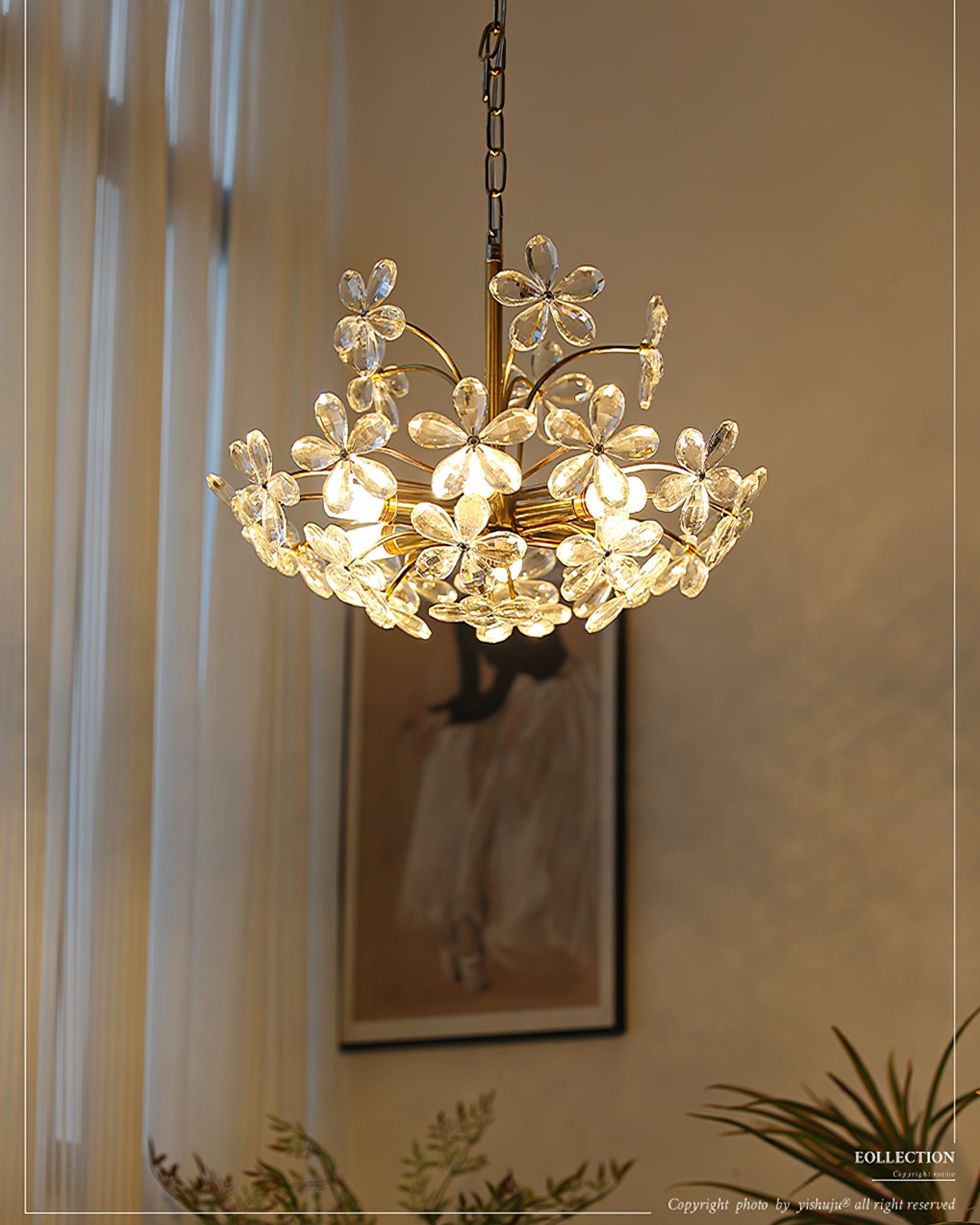 Blossom Crystal Flower Chandelier - Cueteks
