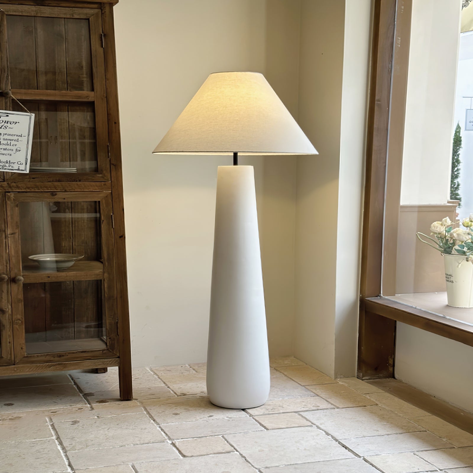 Kara Mann Polar Cement Floor Lamp - Cueteks