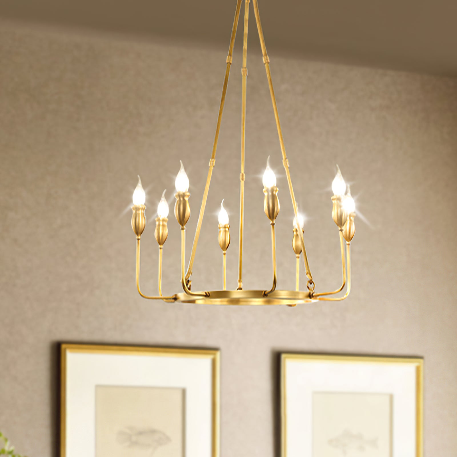 Classic ring candlestick chandelier - Cueteks