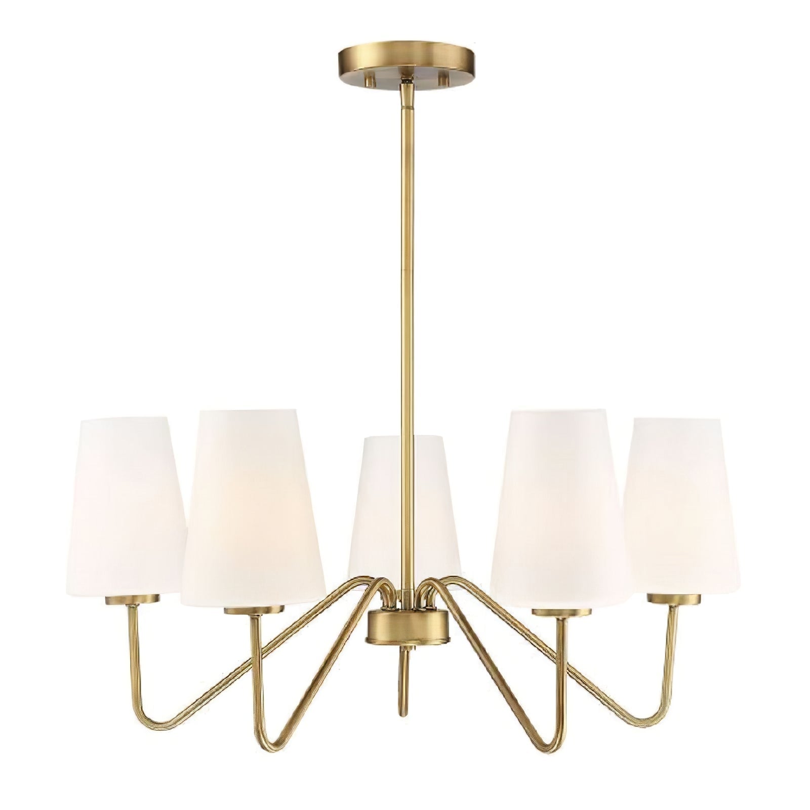 Simple brass five-head chandelier - Cueteks