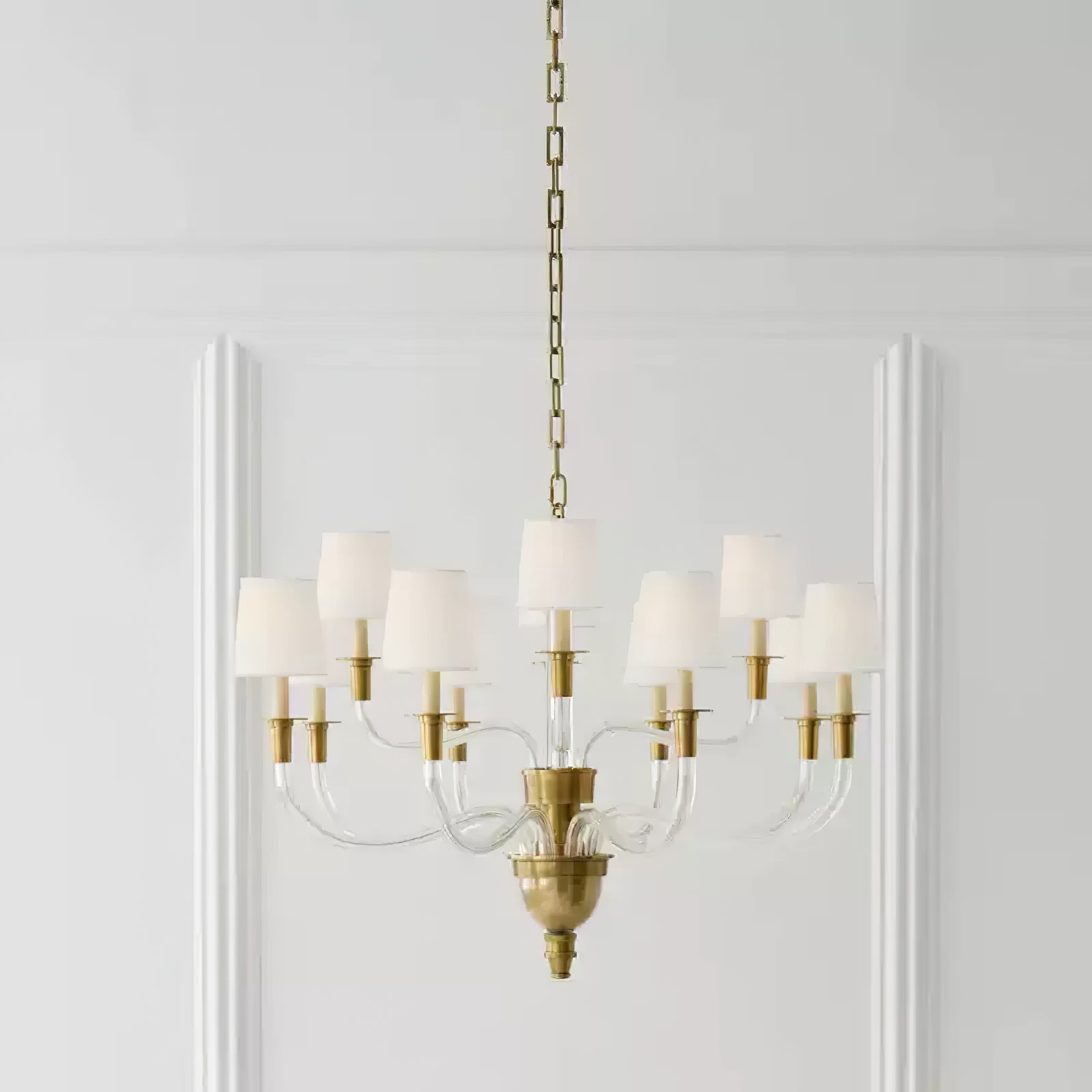 Vivian Modern Nickel Multi-Arm Chandelier - Cueteks