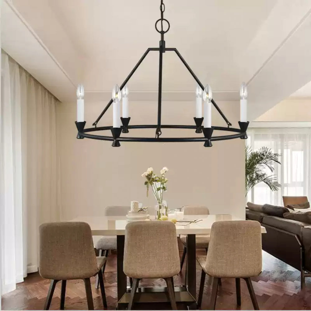 Minimalist Circular Keystone Chandelier - Cueteks