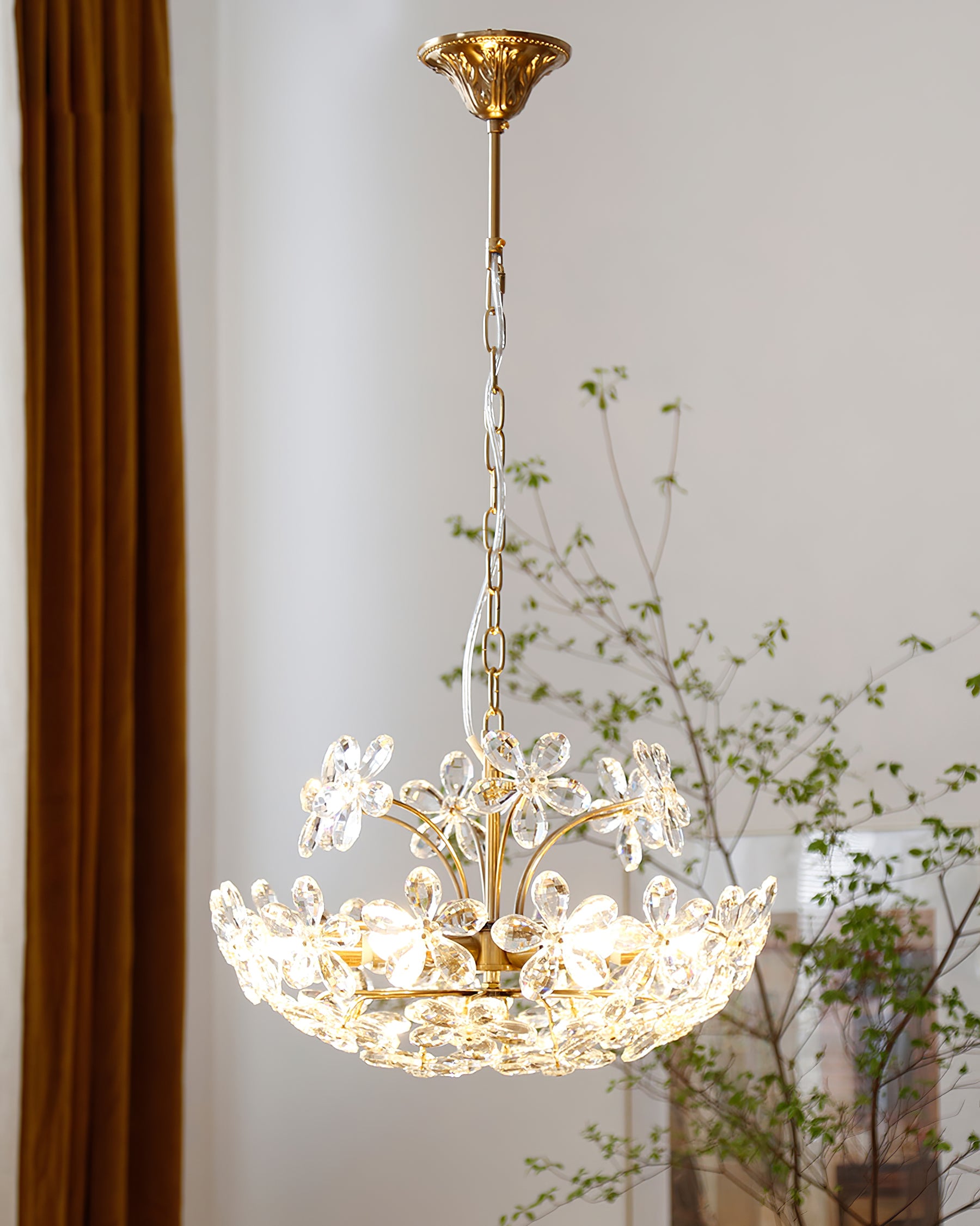 Blossom Crystal Flower Chandelier - Cueteks