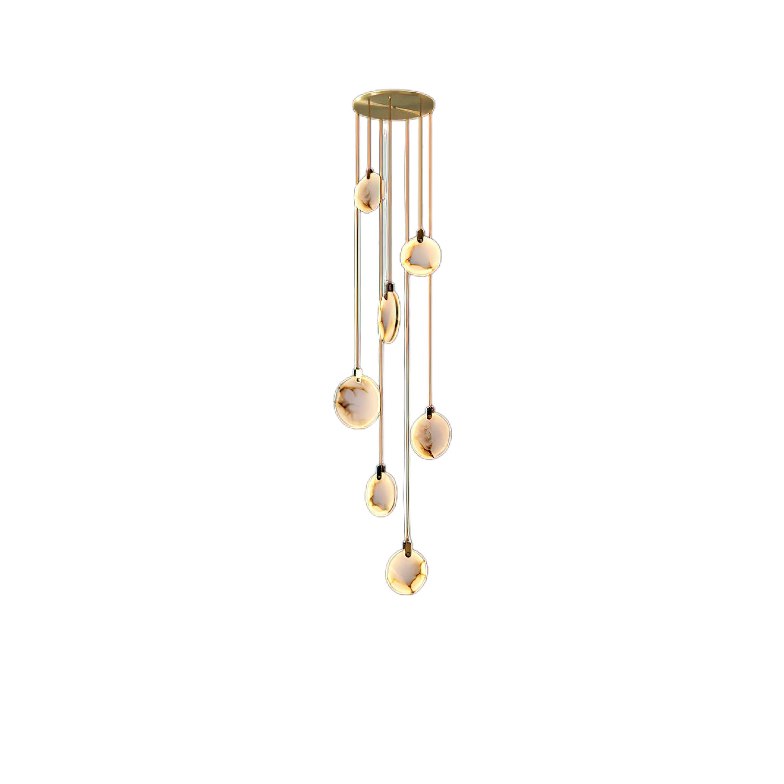 Tiered Alabaster Staircase Chandelier - Cueteks