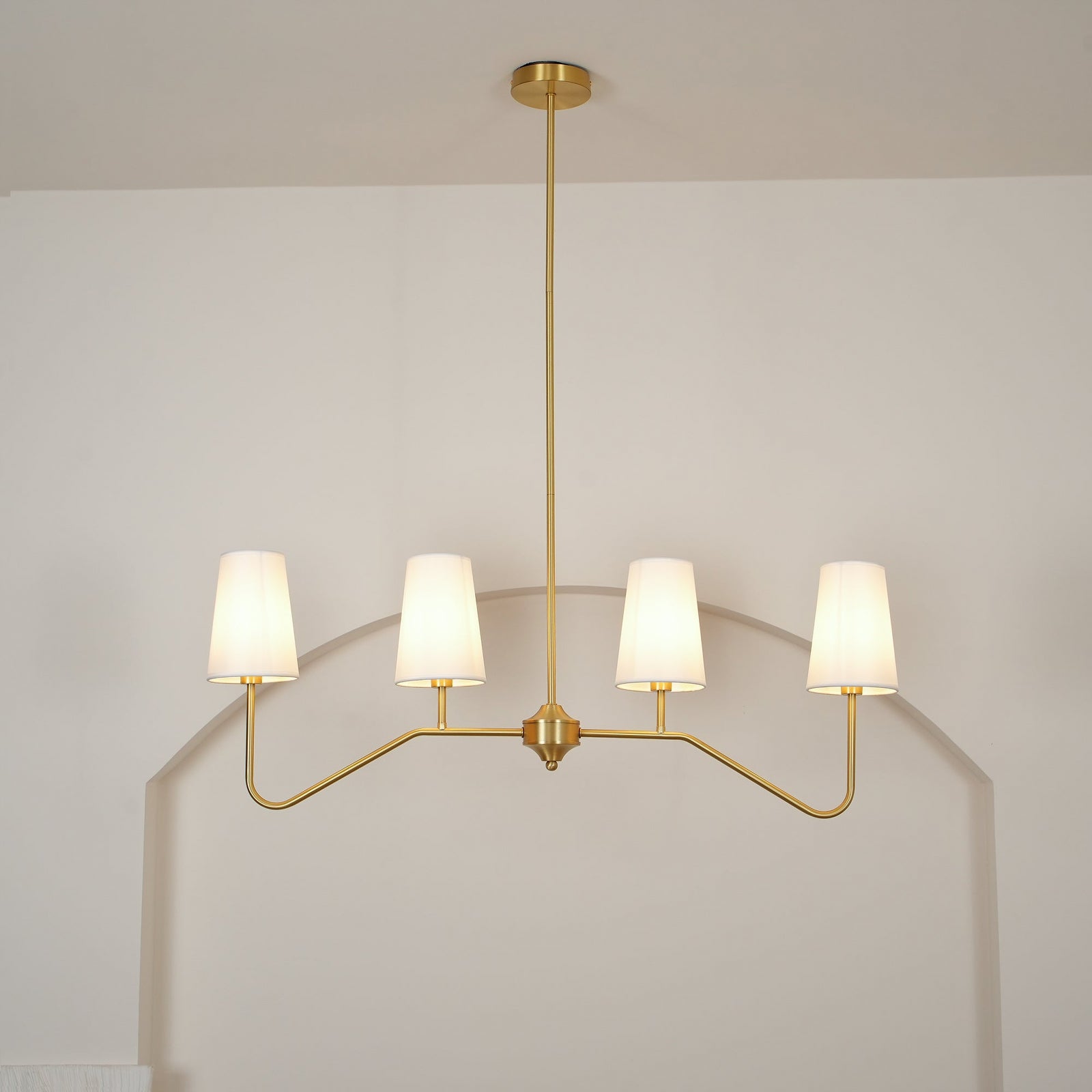 Daphne Brass Linear American Chandelier - Cueteks