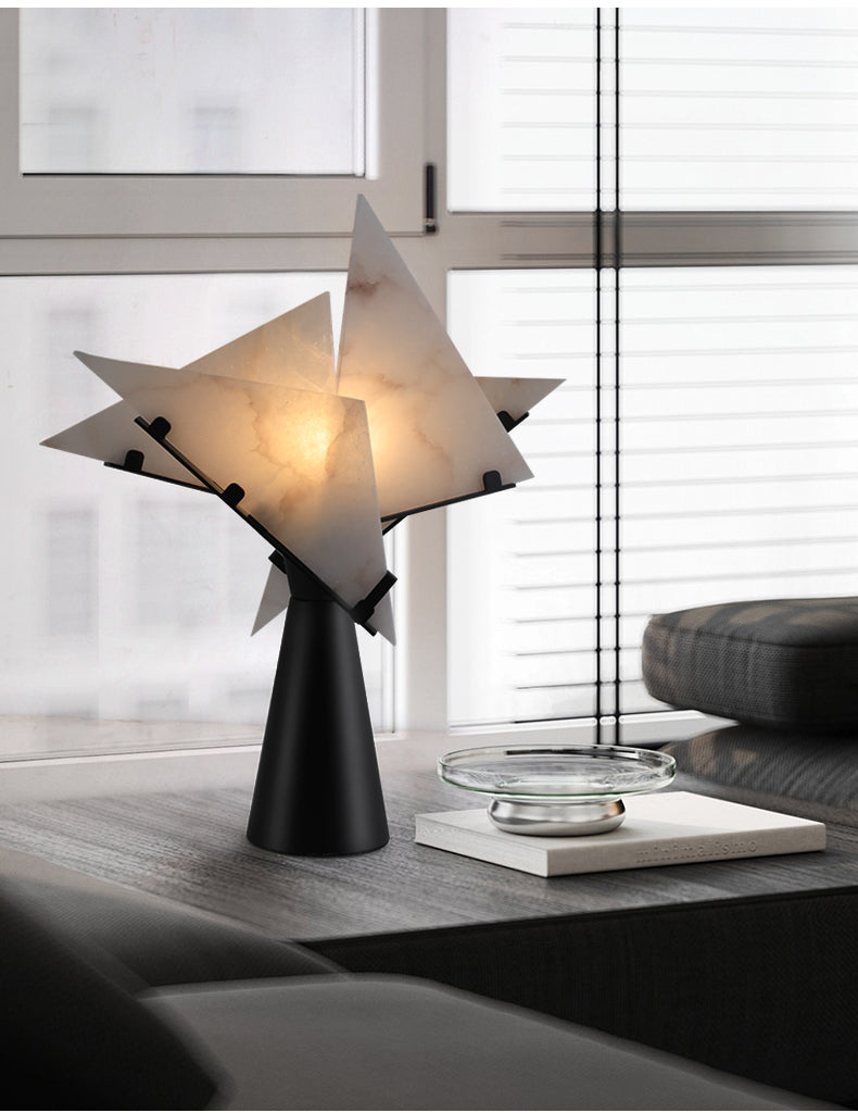 Abstract Alabaster Table Lamp - Cueteks