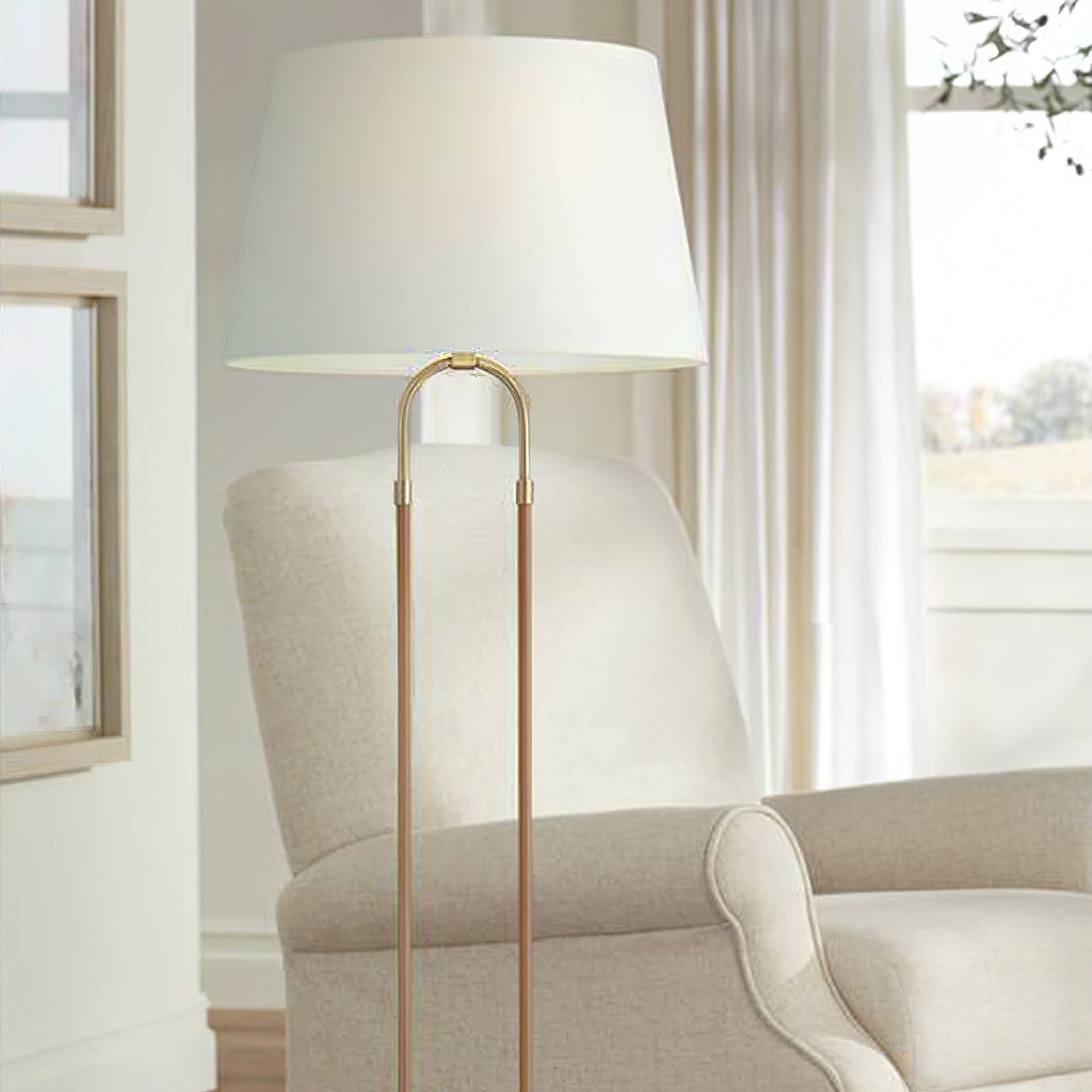 Katie Brass Floor Lamp - Cueteks