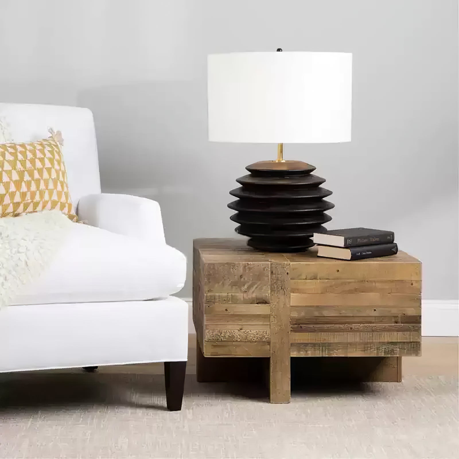 Modern Accordion Round Table Lamp - Cueteks