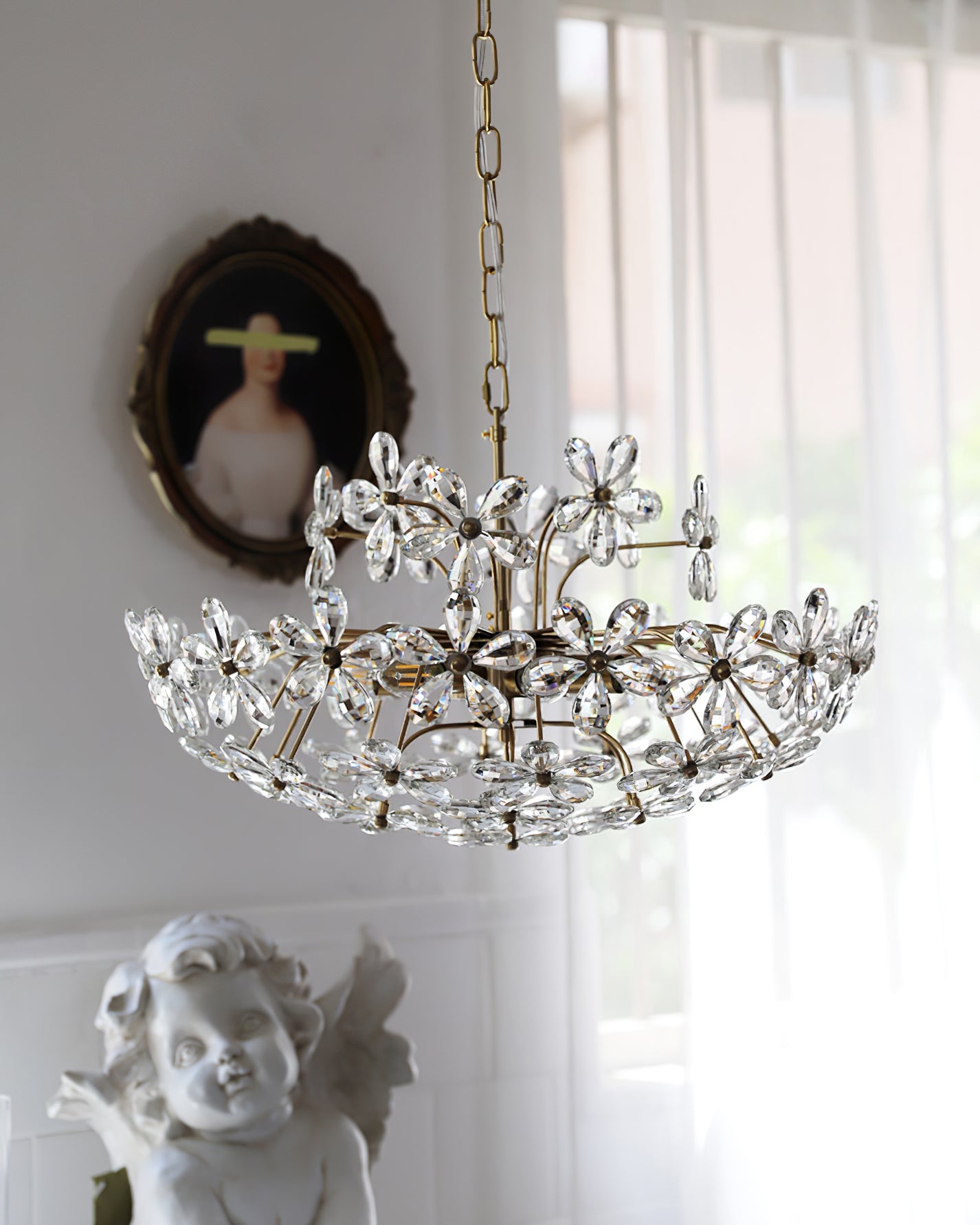 Blossom Crystal Flower Chandelier - Cueteks