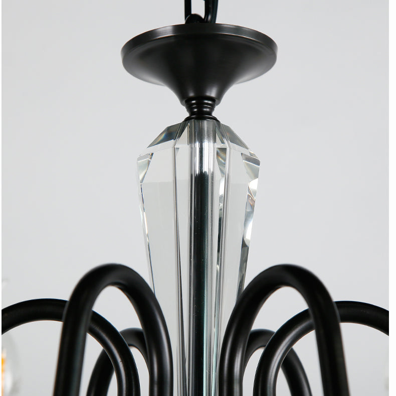 Vintage Iron Scroll Chandelier - Cueteks