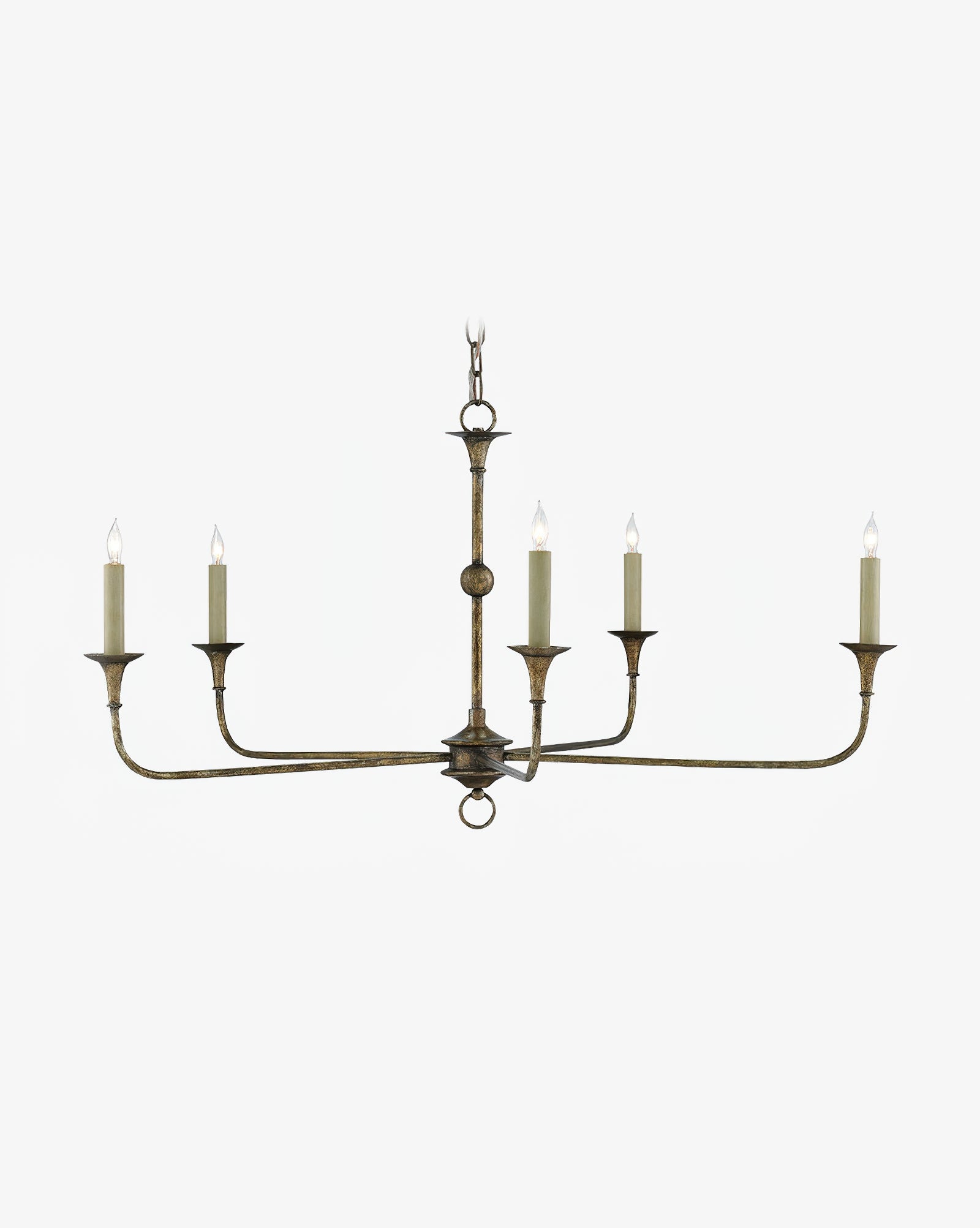 Elongated  Antique Chandelier - Cueteks