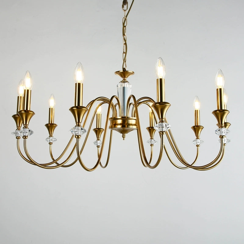 Vintage Iron Scroll Chandelier - Cueteks