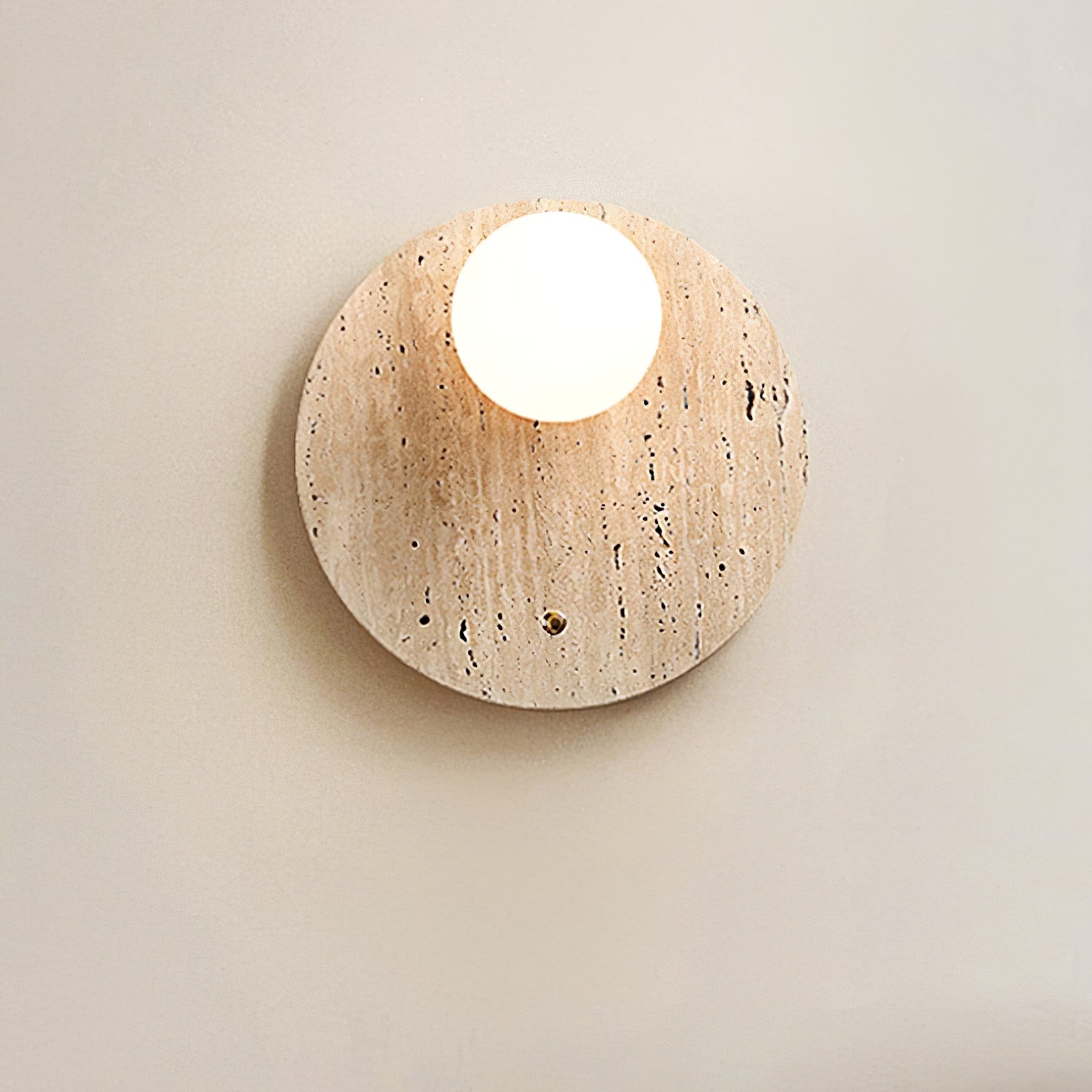 Japanese Oval Travertine Wall Light - Cueteks