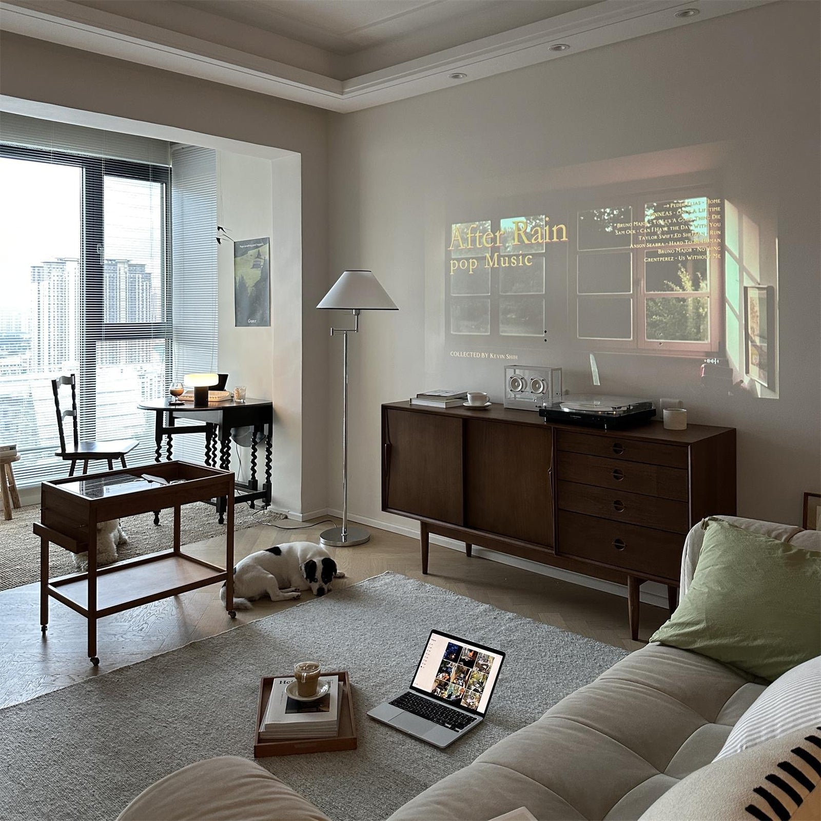 Contemporary Chrome Swing Arm Floor Lamp - Cueteks