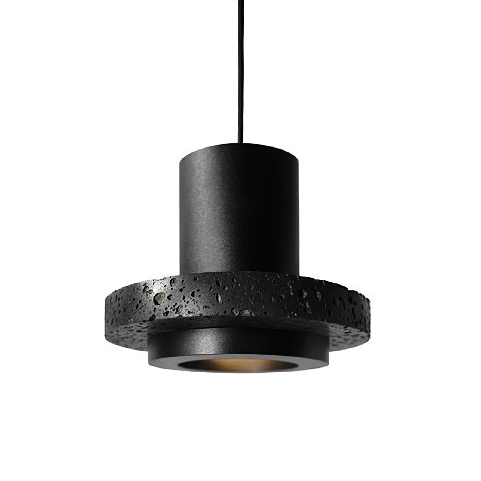 Lava Stone Black Pendant Light - Cueteks