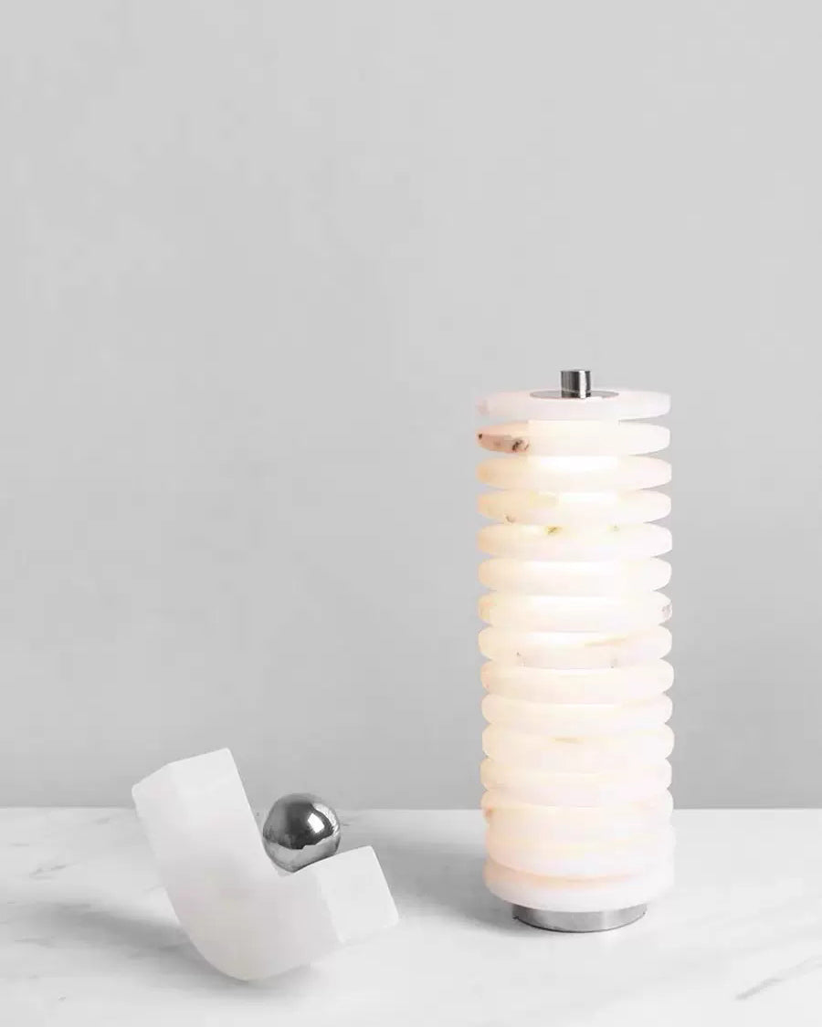 Handmade Alabaster Table Lamp - Cueteks