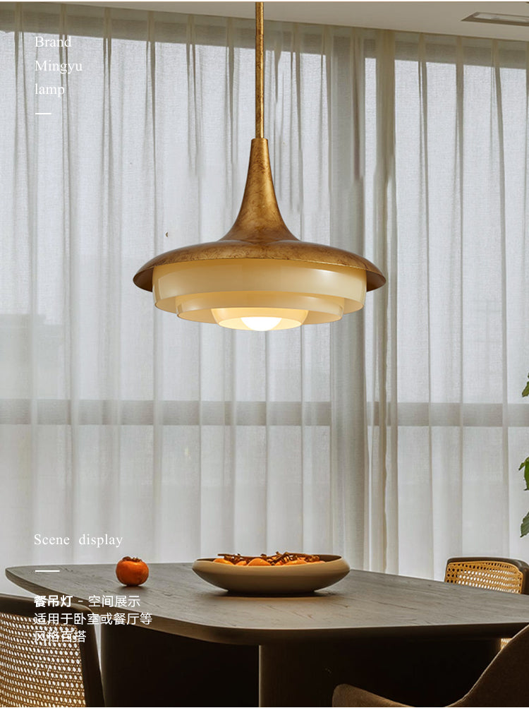 Mid-Century Wood Pendant Light - Cueteks