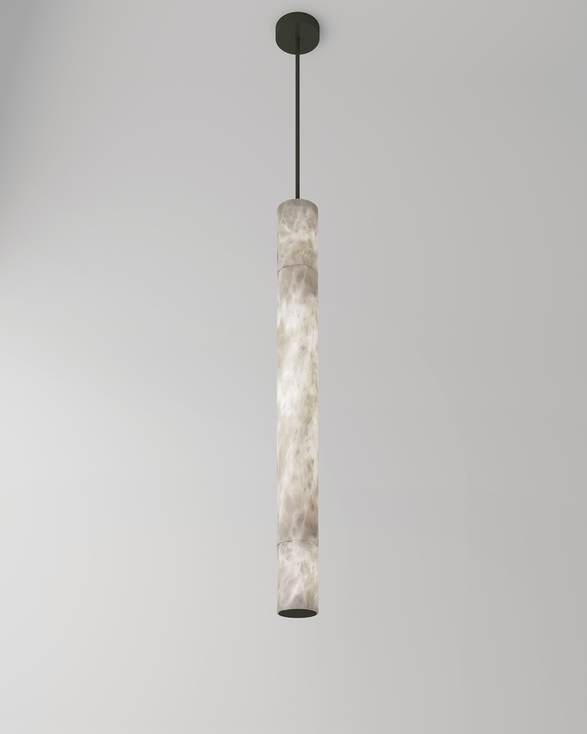 Slim Alabaster Cylinder Pendant Light - Cueteks