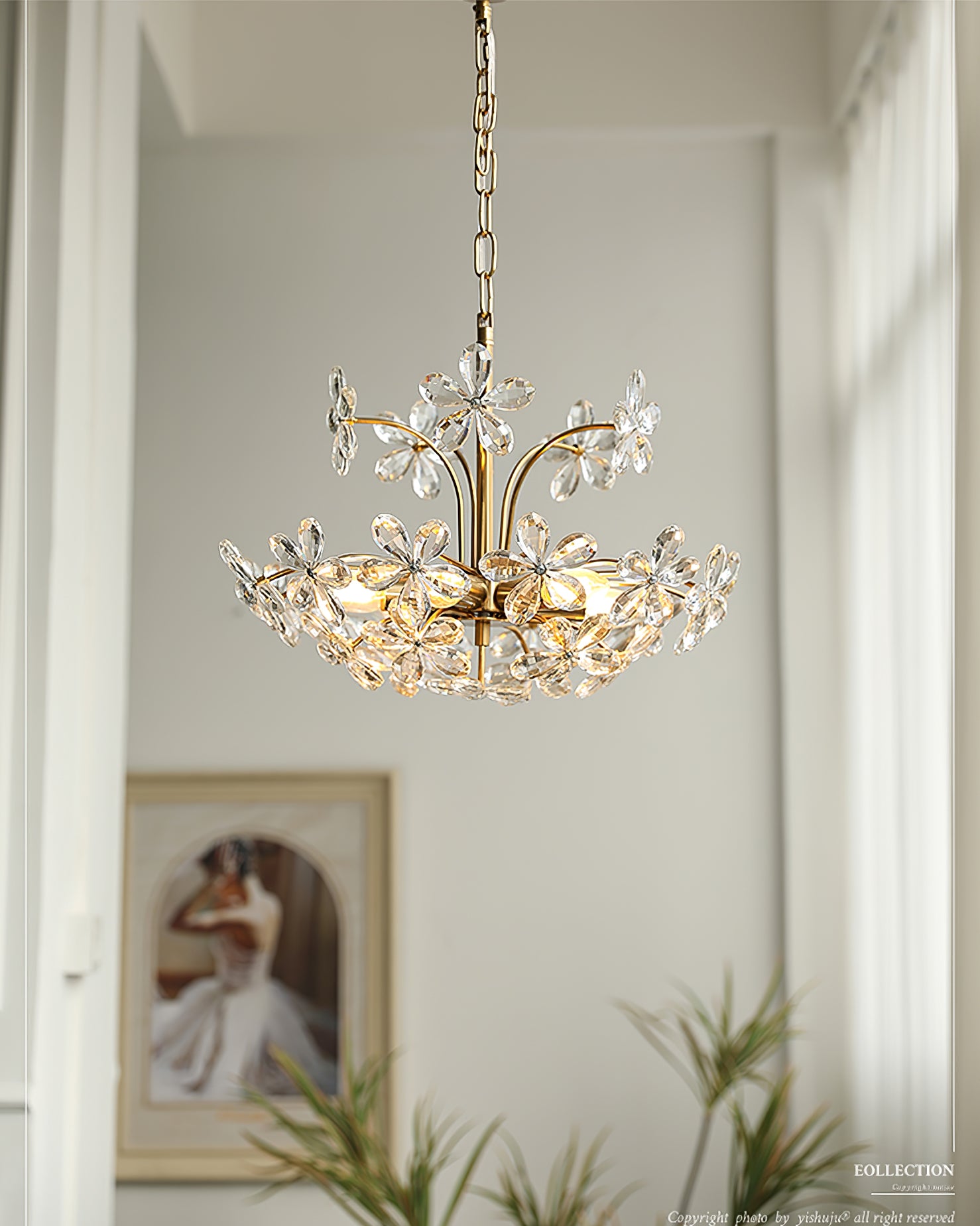 Blossom Crystal Flower Chandelier - Cueteks