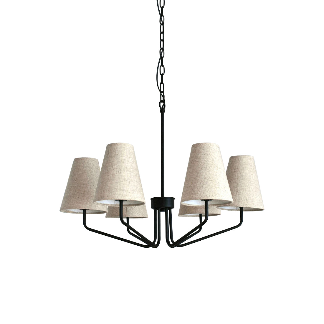Fabric Conical Hanging Chandelier - Cueteks