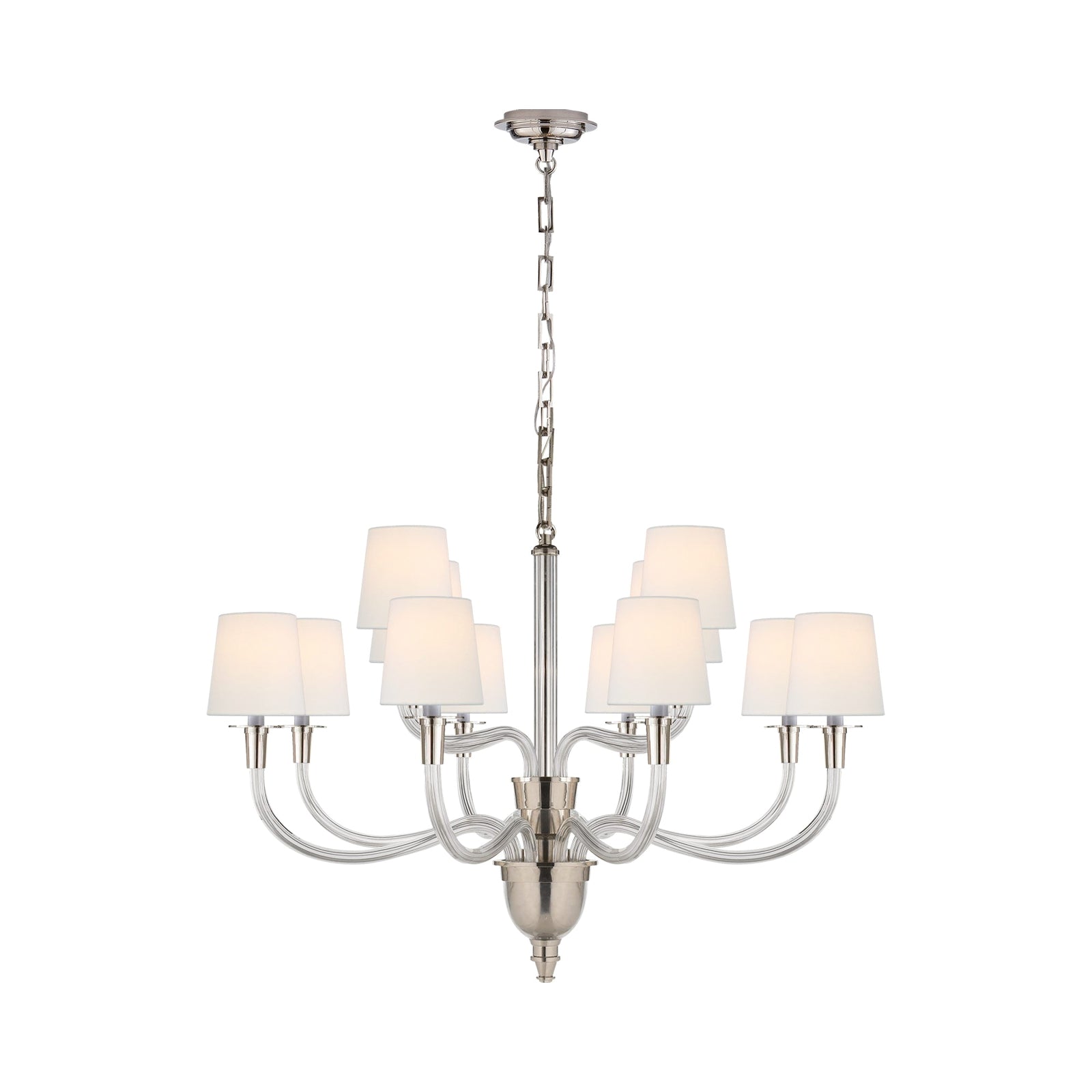 Vivian Modern Nickel Multi-Arm Chandelier - Cueteks