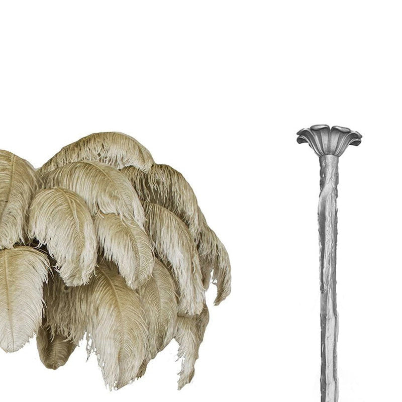 Colorful Ostrich Feather Chandelier - Cueteks