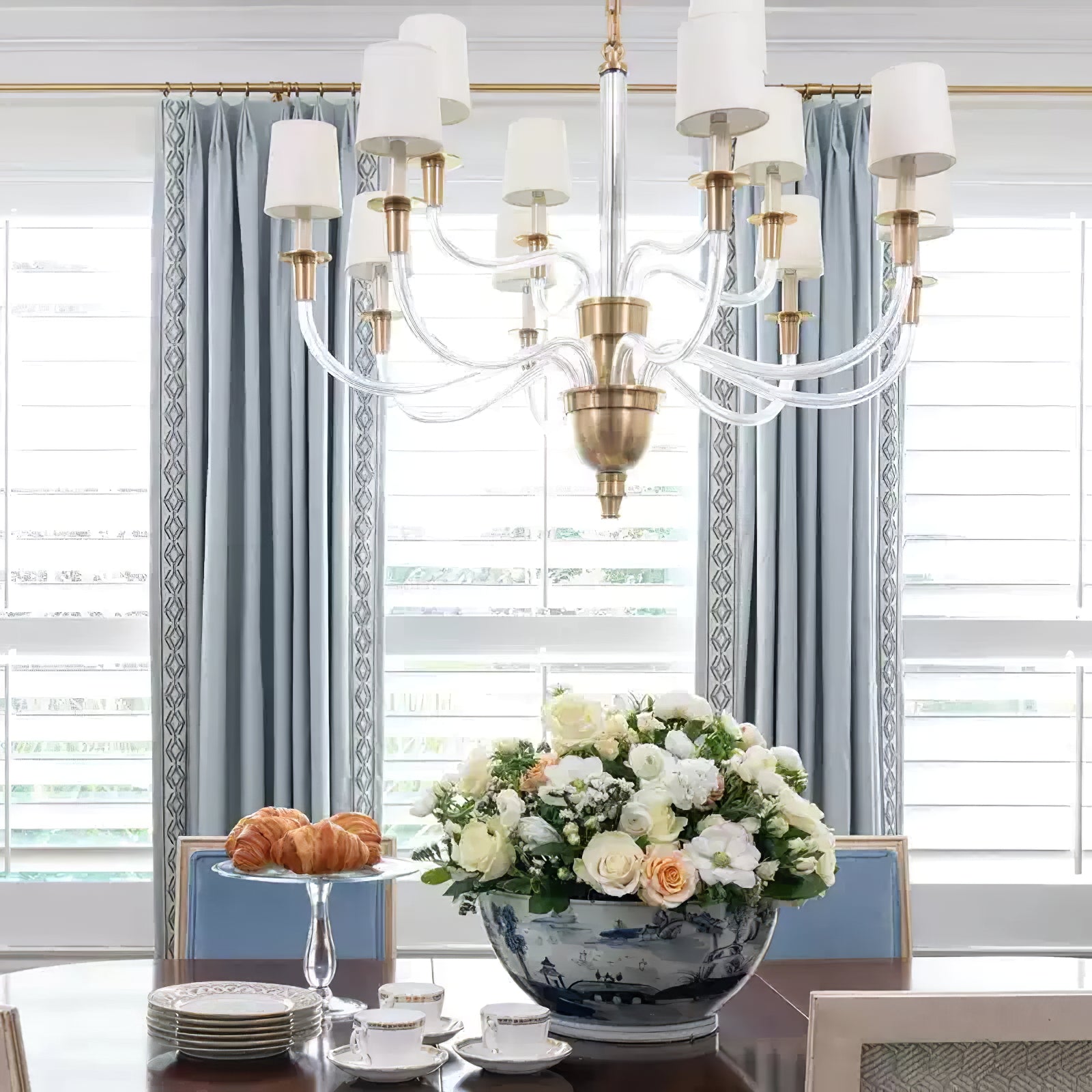 Vivian Modern Nickel Multi-Arm Chandelier - Cueteks