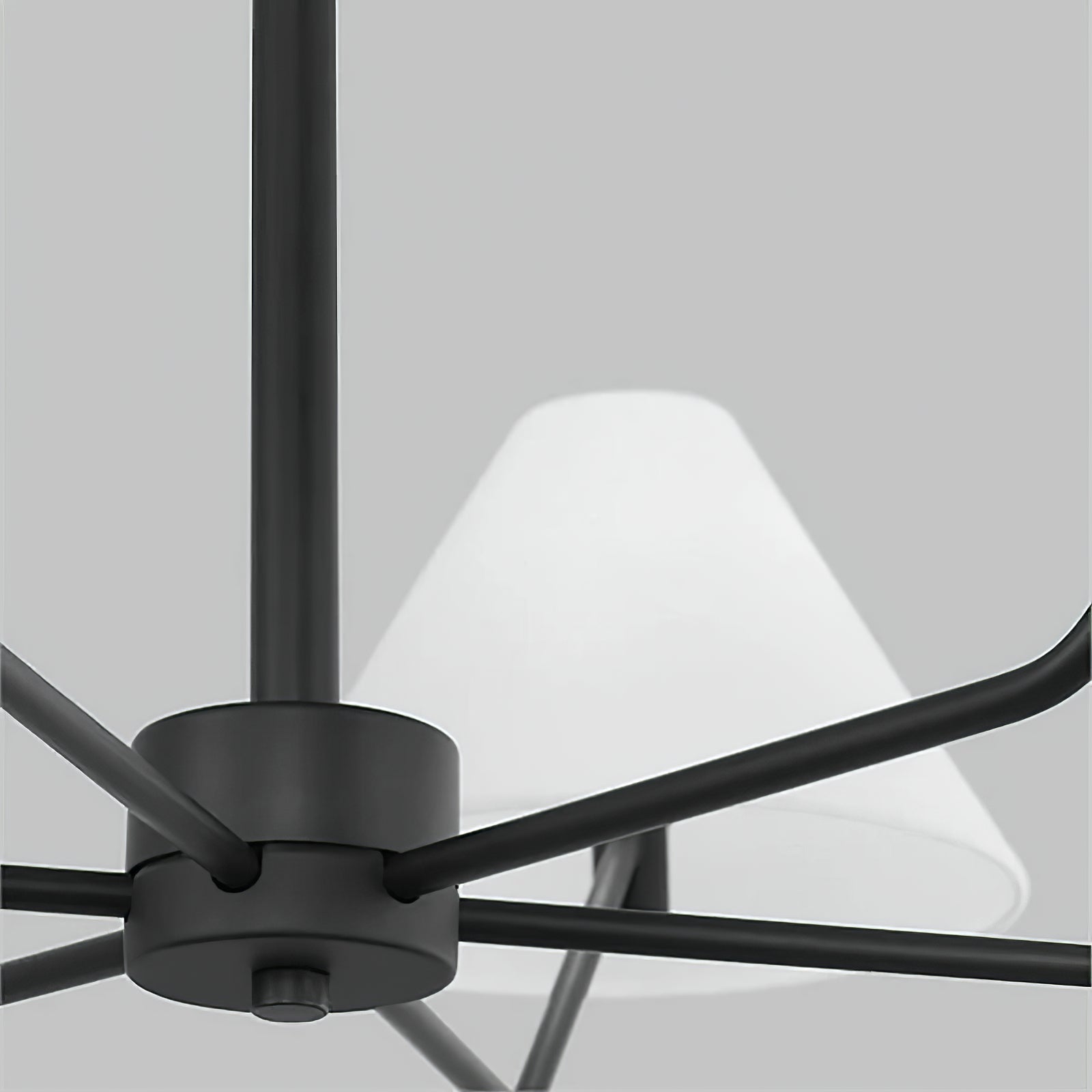 Minimalist Black Fabric Shade Chandelier - Cueteks