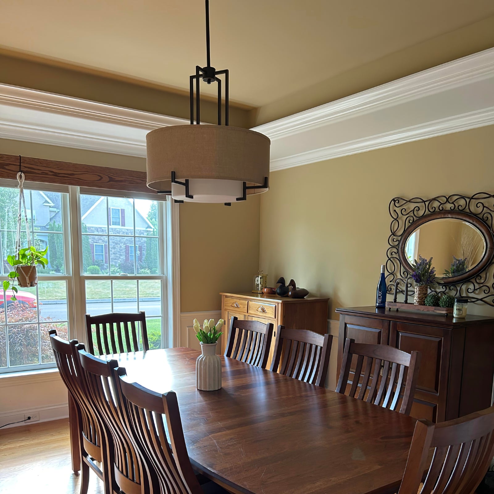 Concentric Shade Layered Fabric Pendant Lamp - Cueteks