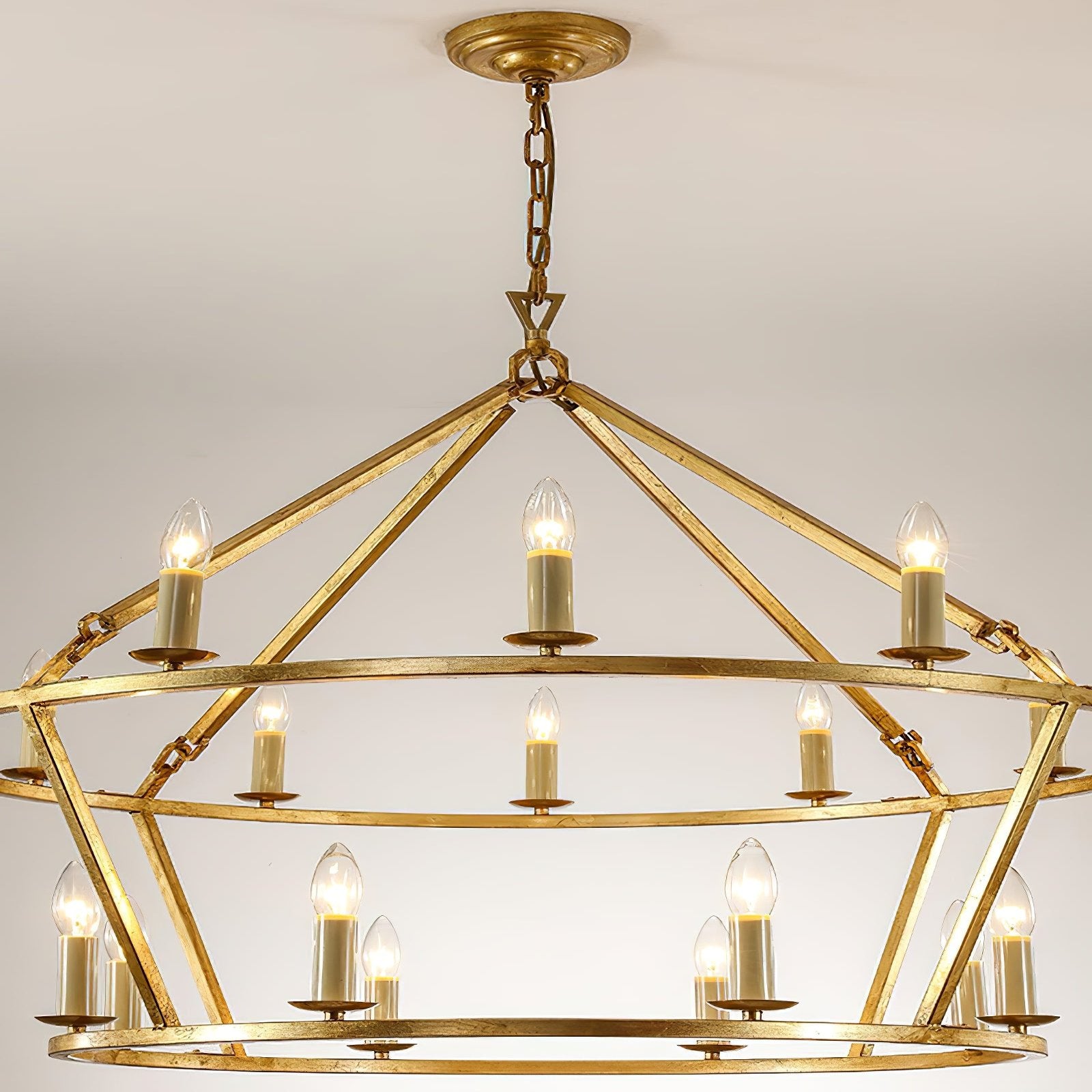 Brass Tiered Chandelier - Cueteks