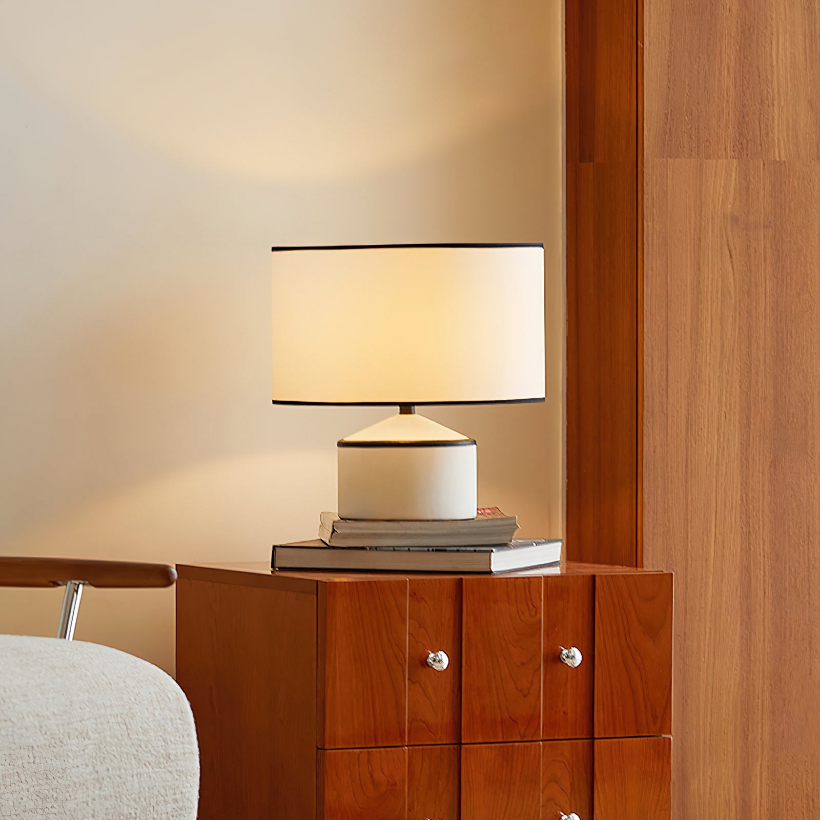 Cyls Minimalist Drum Shade Table Lamp - Cueteks