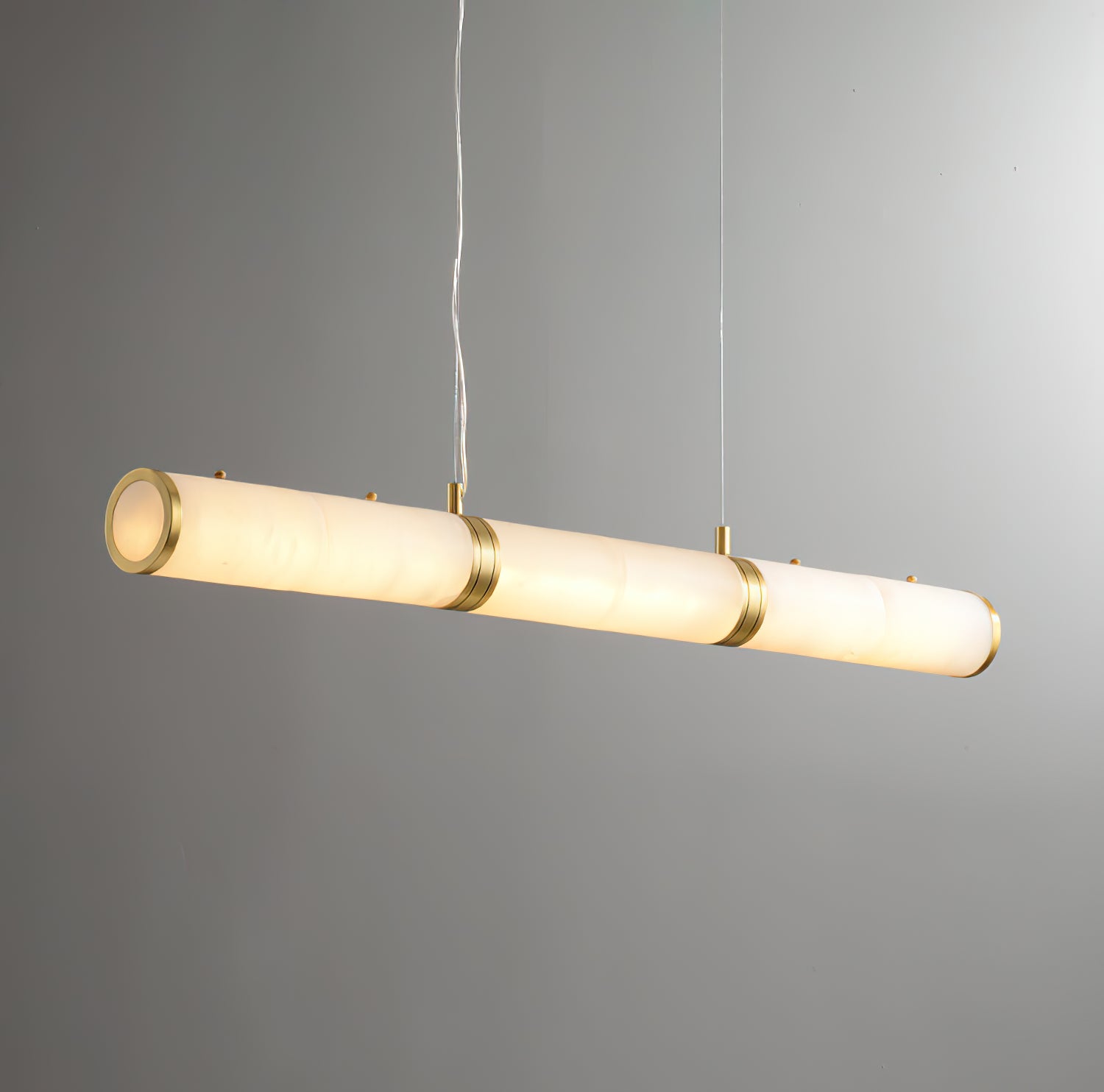 Alabaster Column Linear Chandelier - Cueteks
