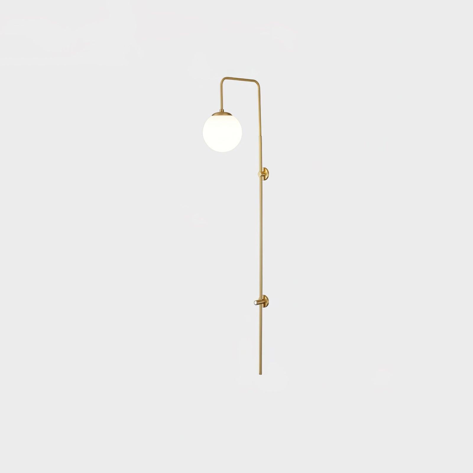 Brass Globe Arm Wall Sconce - Cueteks