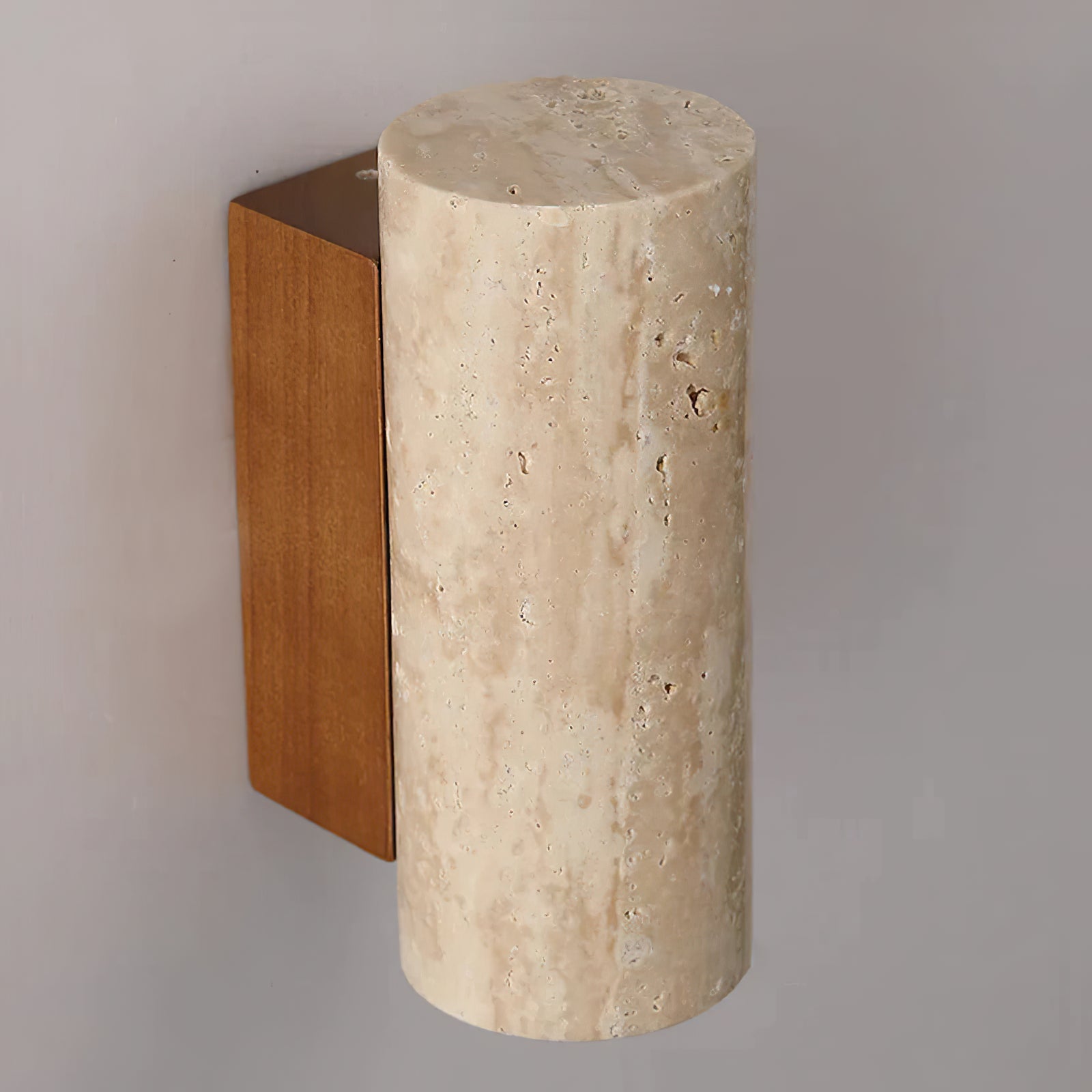 Travertine Cylinder Wall Lamp - Cueteks