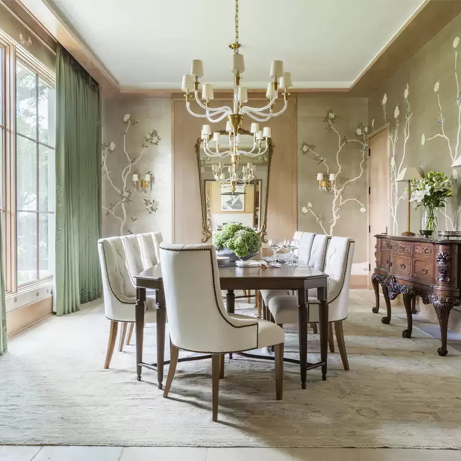 Vivian Modern Nickel Multi-Arm Chandelier - Cueteks