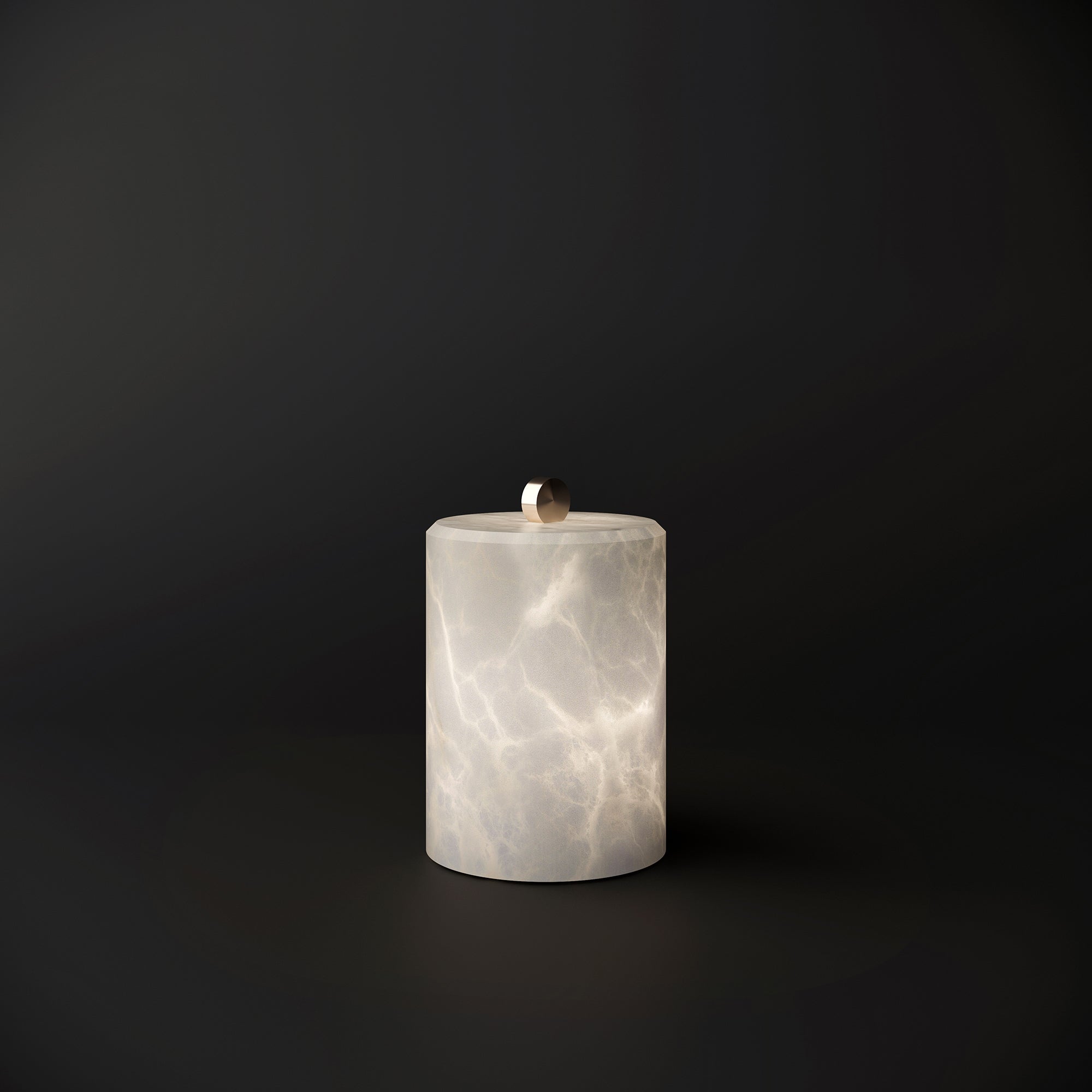 Cylindrical Alabaster Table Lamp - Cueteks