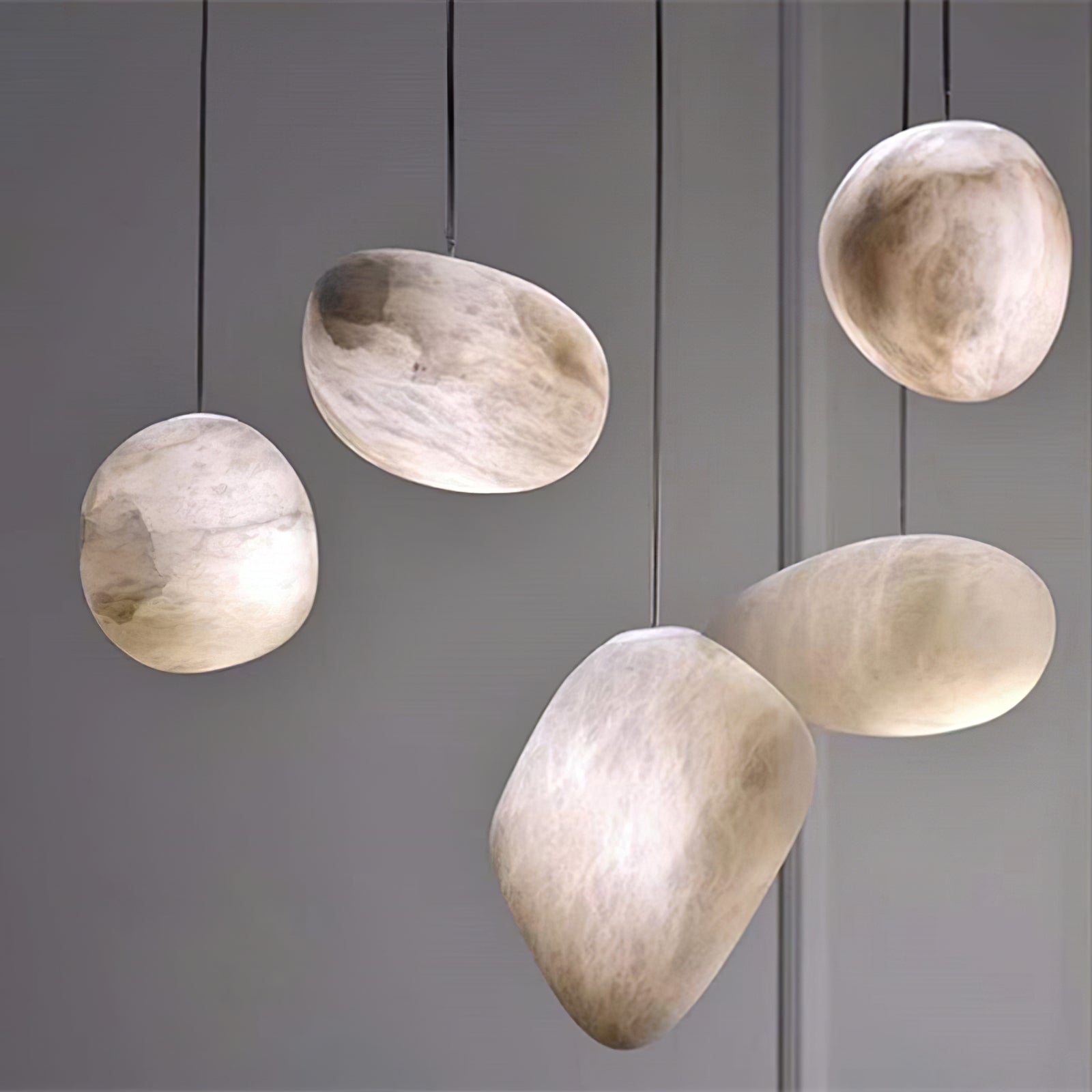 Pebble Alabaster Pendant Light - Cueteks