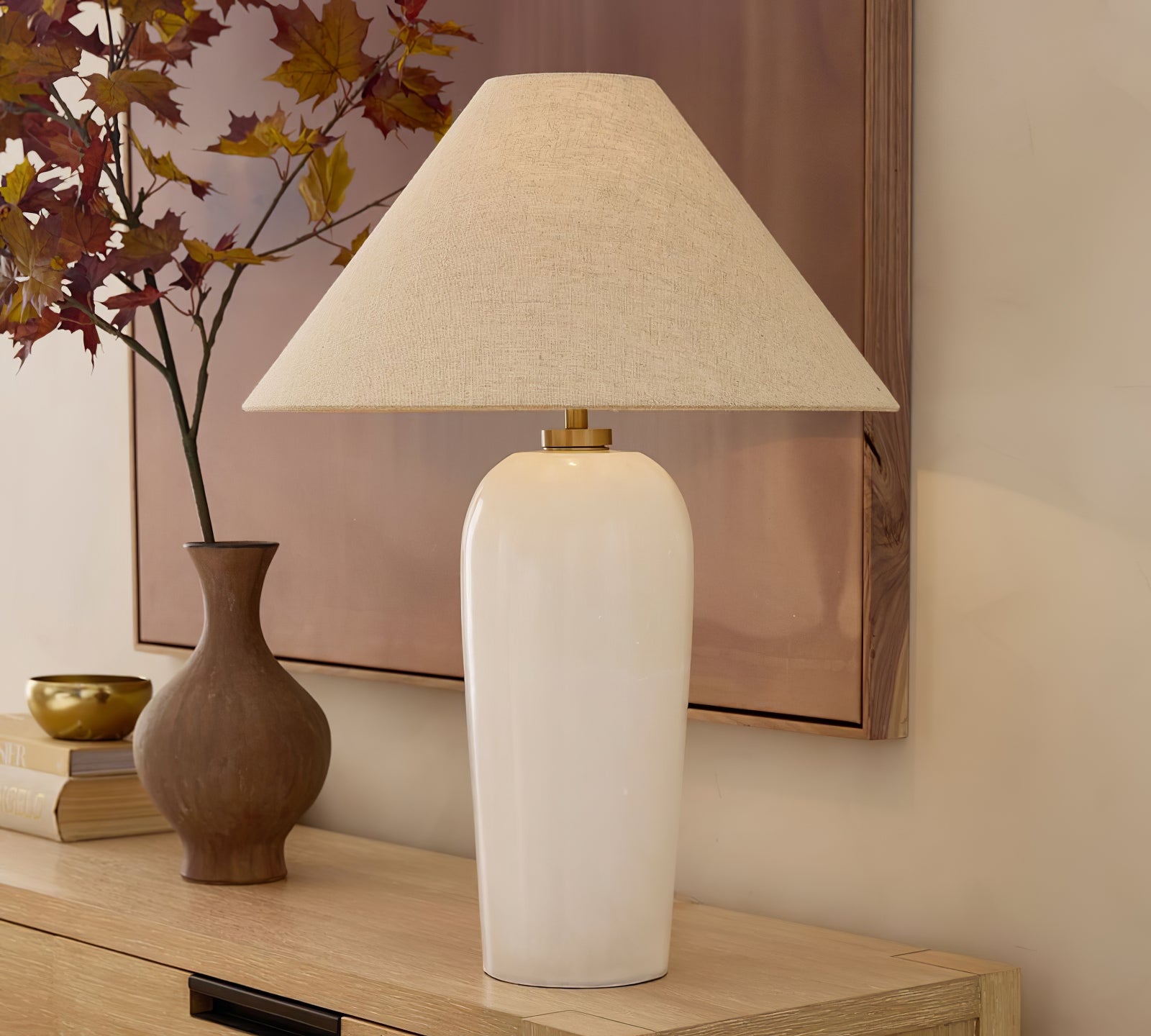 Carter Natural Stone Shade Table Lamp - Cueteks