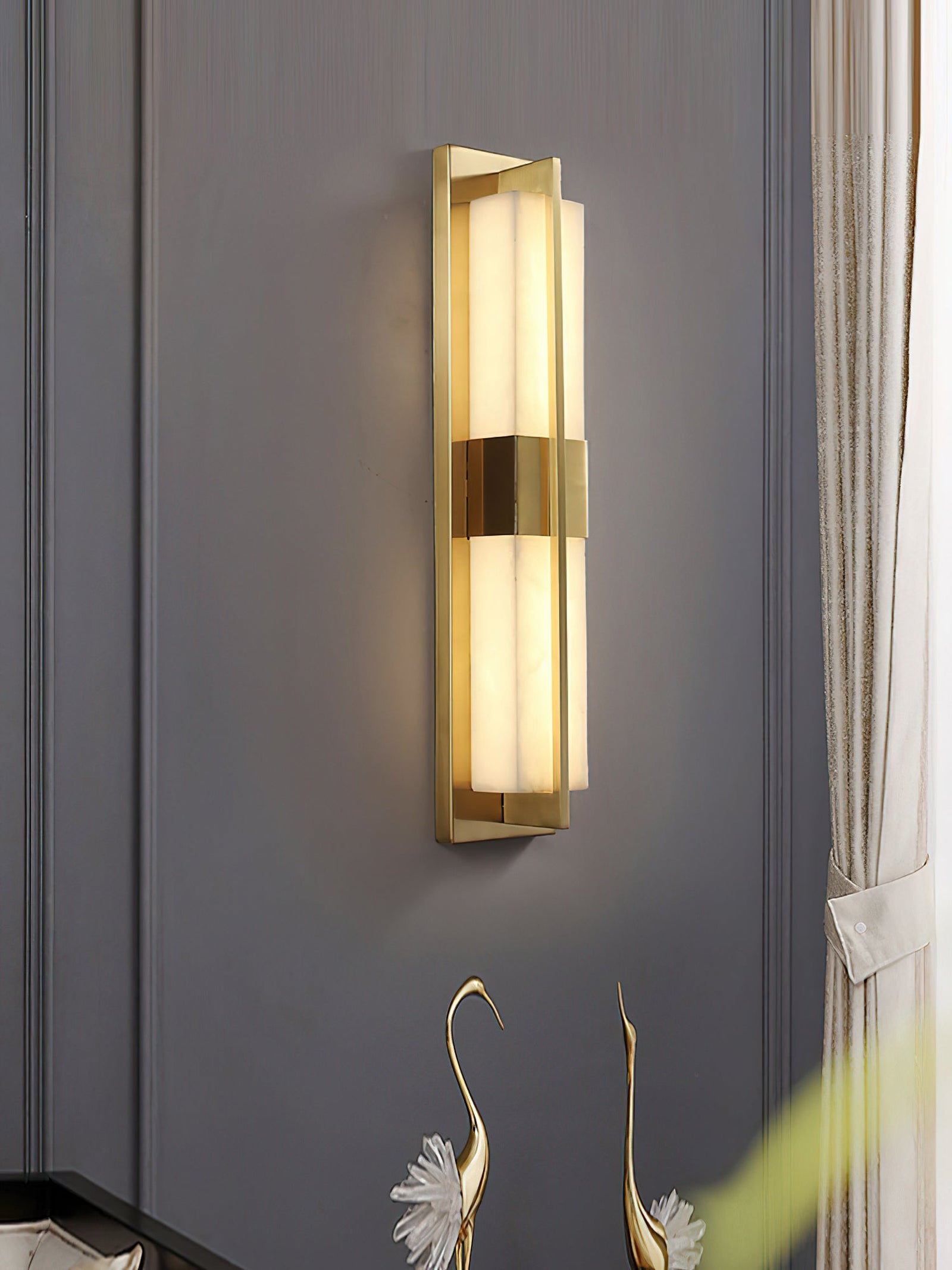 Polished Brass Lumina Outdoor Wall Lamp - Cueteks
