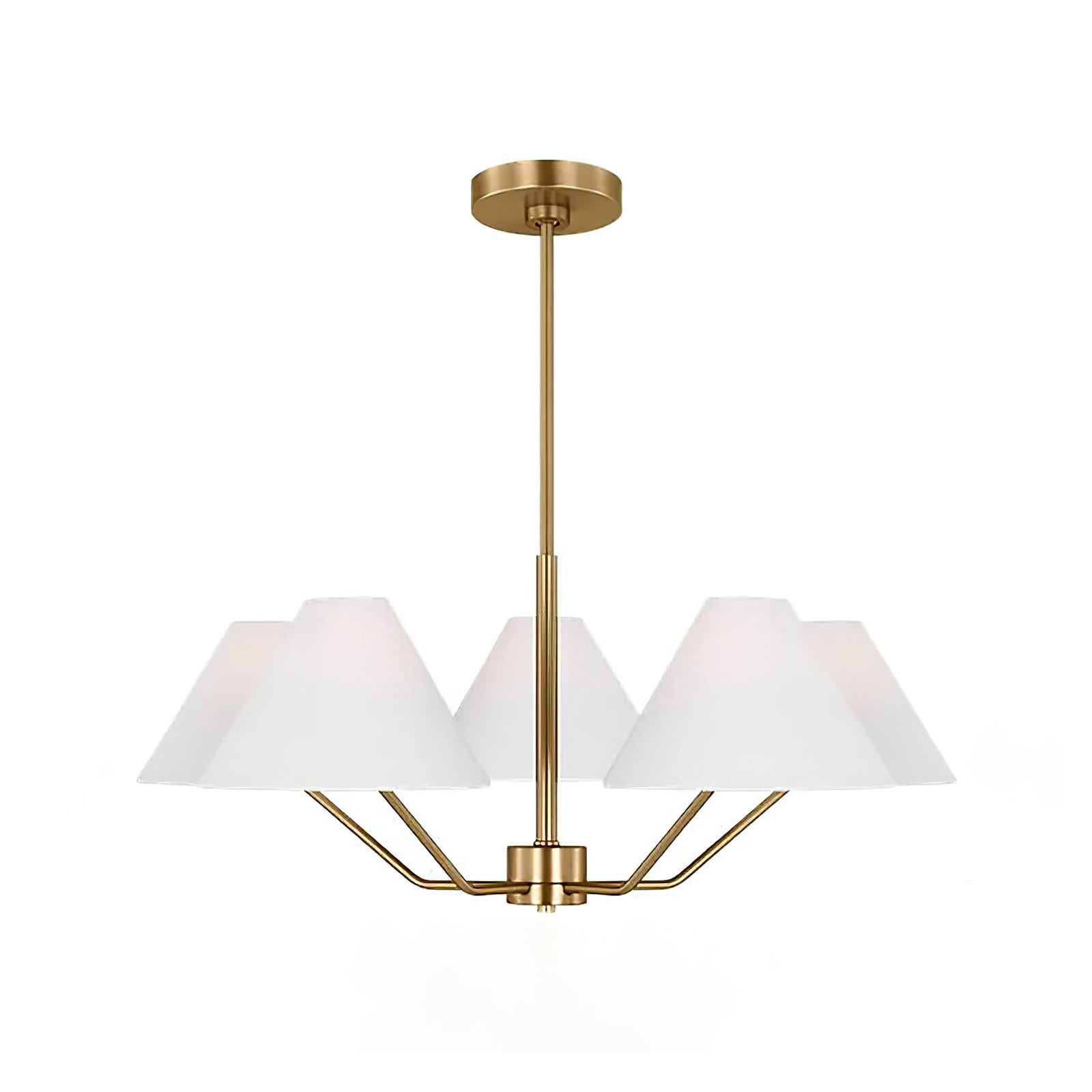 Minimalist Black Fabric Shade Chandelier - Cueteks
