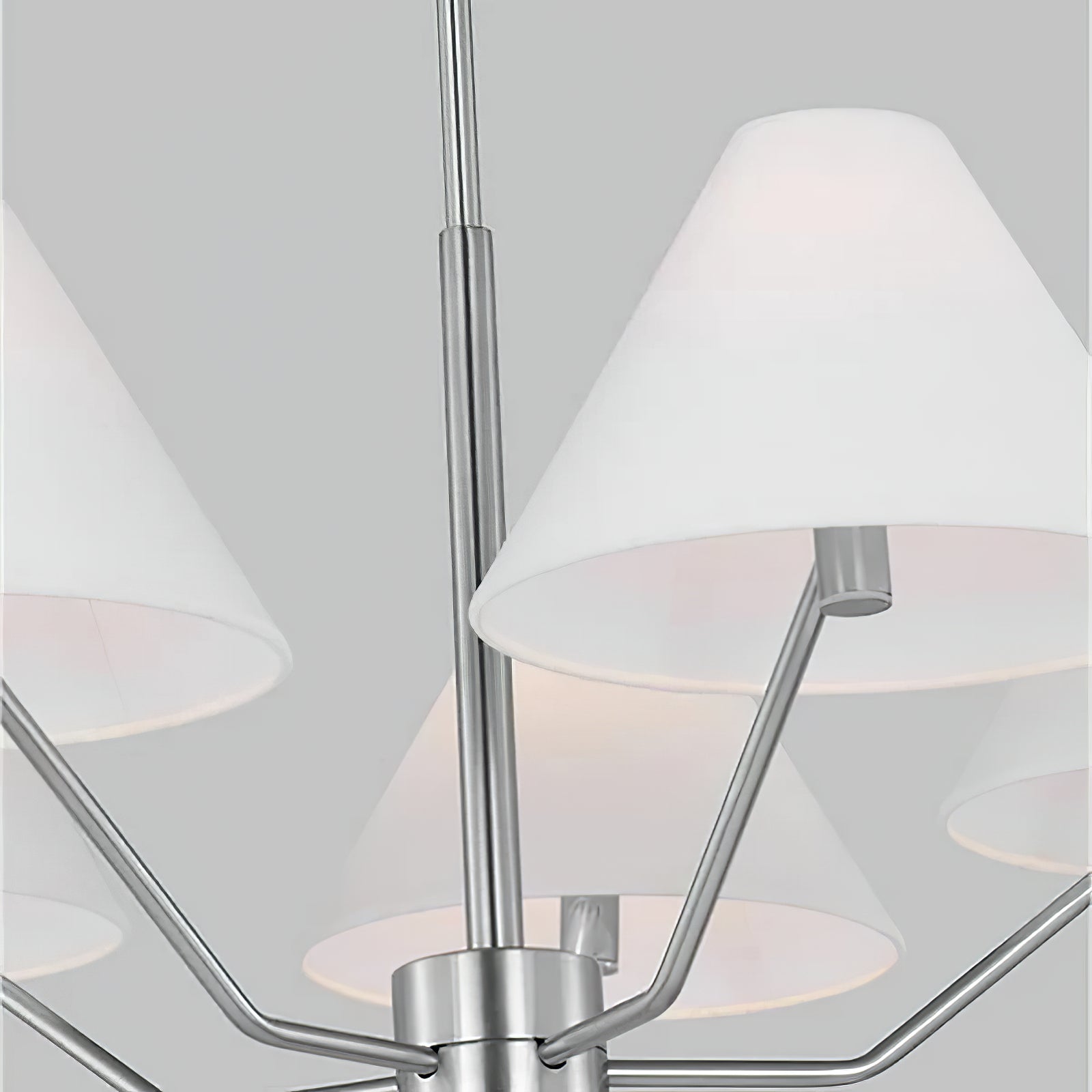 Minimalist Black Fabric Shade Chandelier - Cueteks