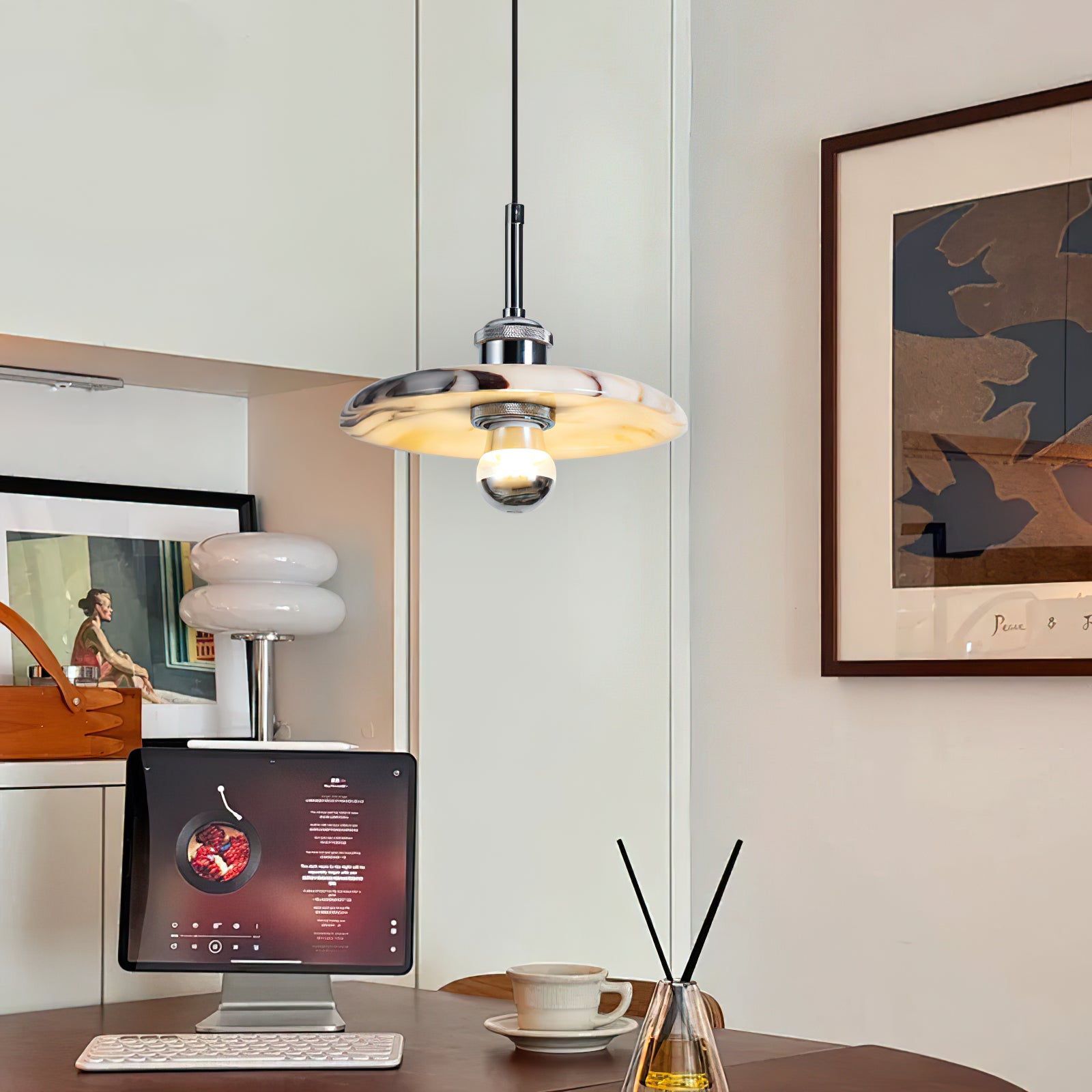 Marble Stripe Pendant Light - Cueteks