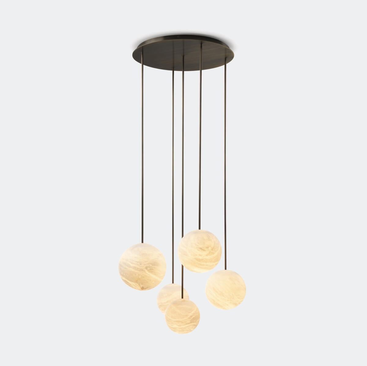 Luxury Multi-Globe Alabaster Pendant Light - Cueteks