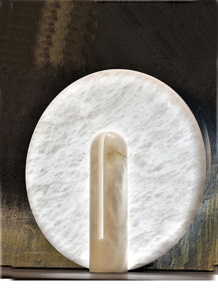 Geometric Alabaster Table Lamp - Cueteks
