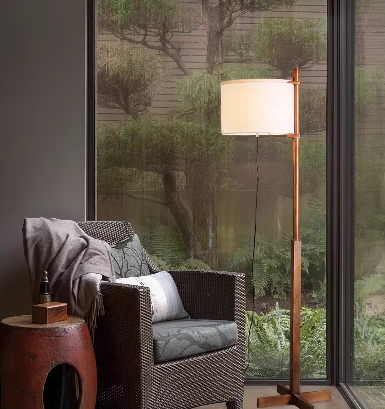 Minimalist Wooden Adjustable Floor Lamp - Cueteks