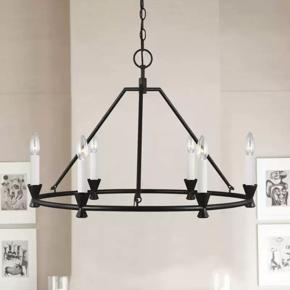 Minimalist Circular Keystone Chandelier - Cueteks