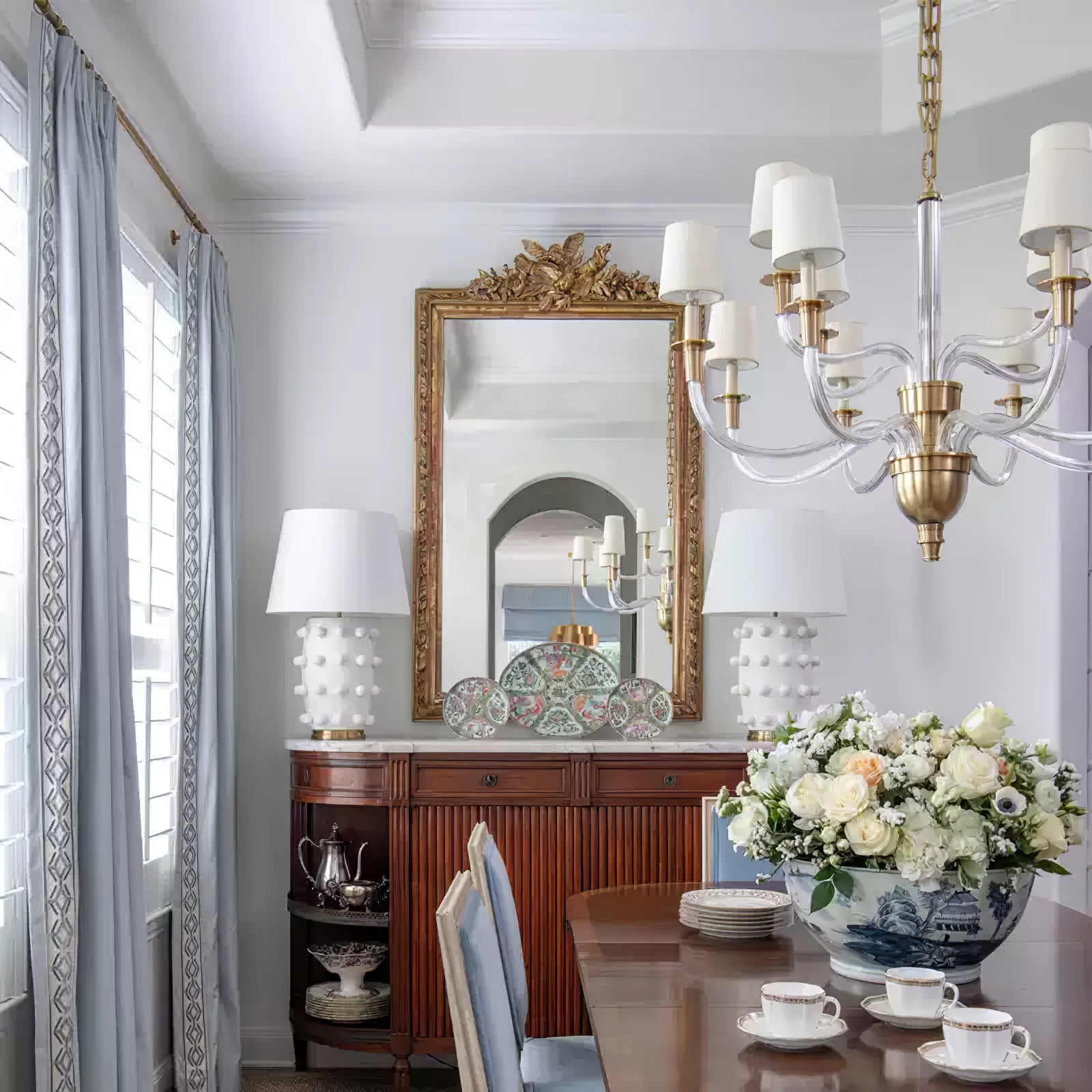 Vivian Modern Nickel Multi-Arm Chandelier - Cueteks