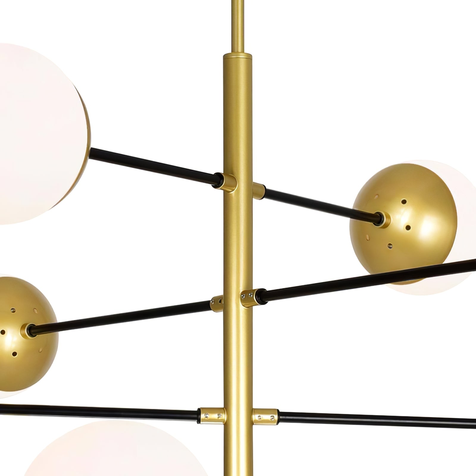 10-Globe Modern Brass Chandelier - Cueteks