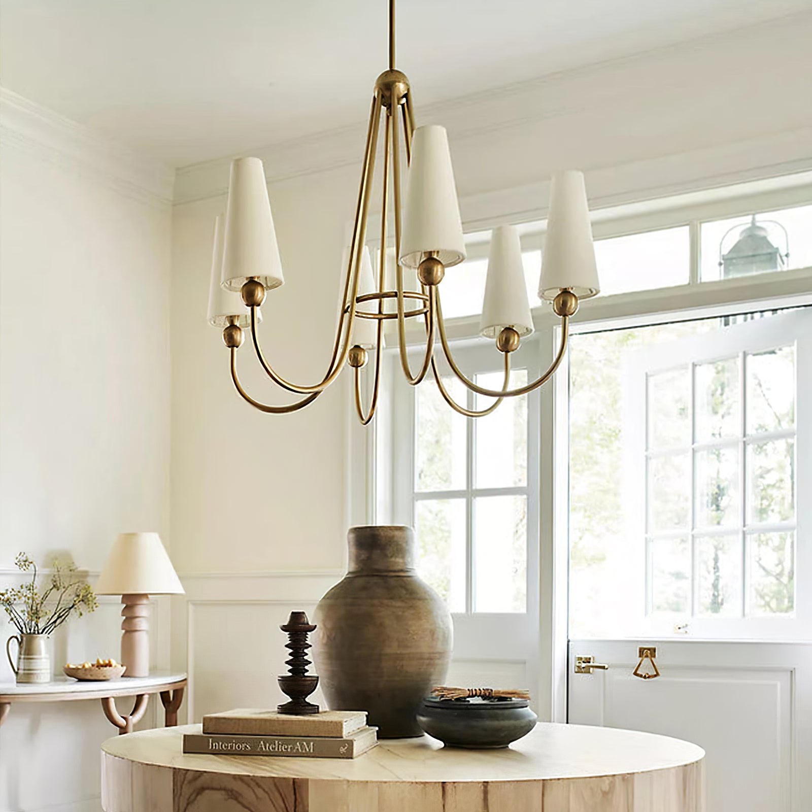 Brass Frame Mavis Chandelier - Cueteks