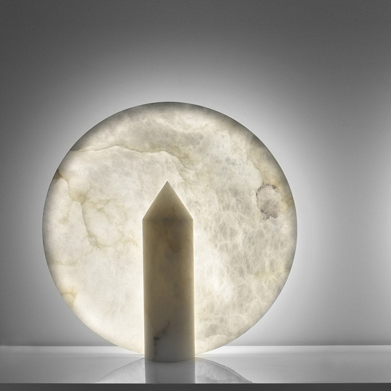 Geometric Alabaster Table Lamp - Cueteks